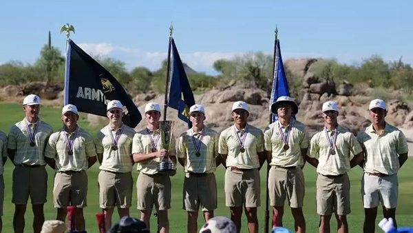 The Army West Point Golf team cruised to the Commander-in-Chief's Cup Championship on Tuesday, Oct. 15 with a 14-under performance during the two rounds of play.   (Photo provided by Army Athletic Communications)