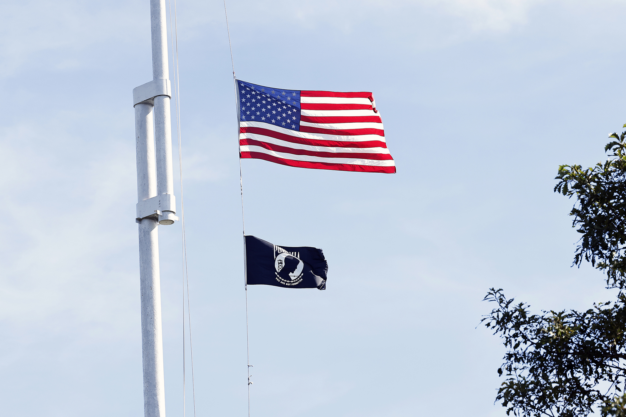 Members of 2nd Battalion, 4th Regiment of the U.S. Military Academy Corps of Cadets commemorated the victims of the 9/11 terrorist attacks in 2001 by running the American Flag throughout Central Area to the West Point Cemetery and back throughout the day on Sept. 11 at West Point.  (Photo by Eric S. Bartelt/USMA PAO)