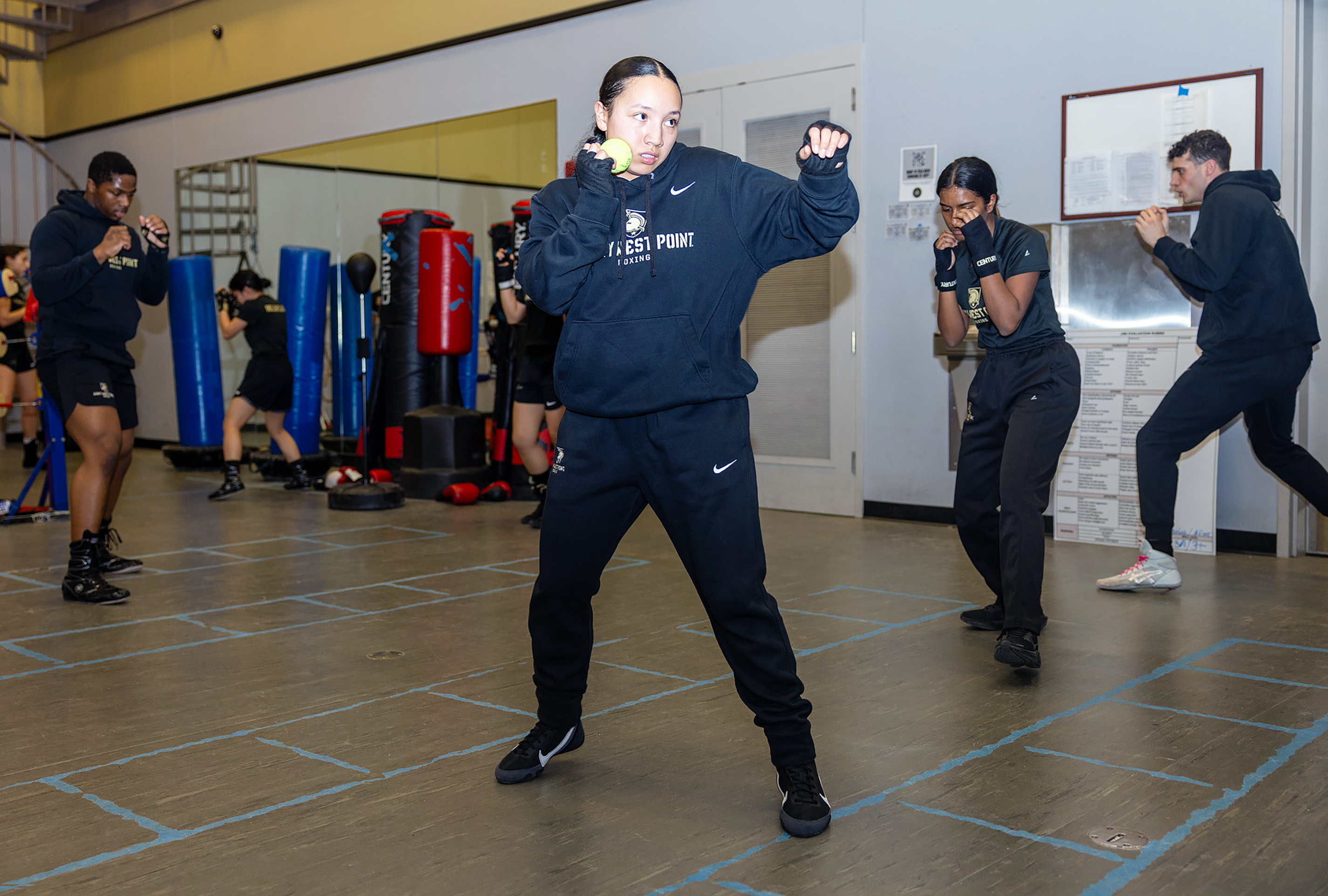Class of 2029 Cadet Fallon Barretto is carving her own identity at the U.S. Military Academy, making early waves in the boxing ring while navigating the legacy of a distinguished Army career shaped by her father.  (Photo by Eric S. Bartelt/USMA PAO-VI)