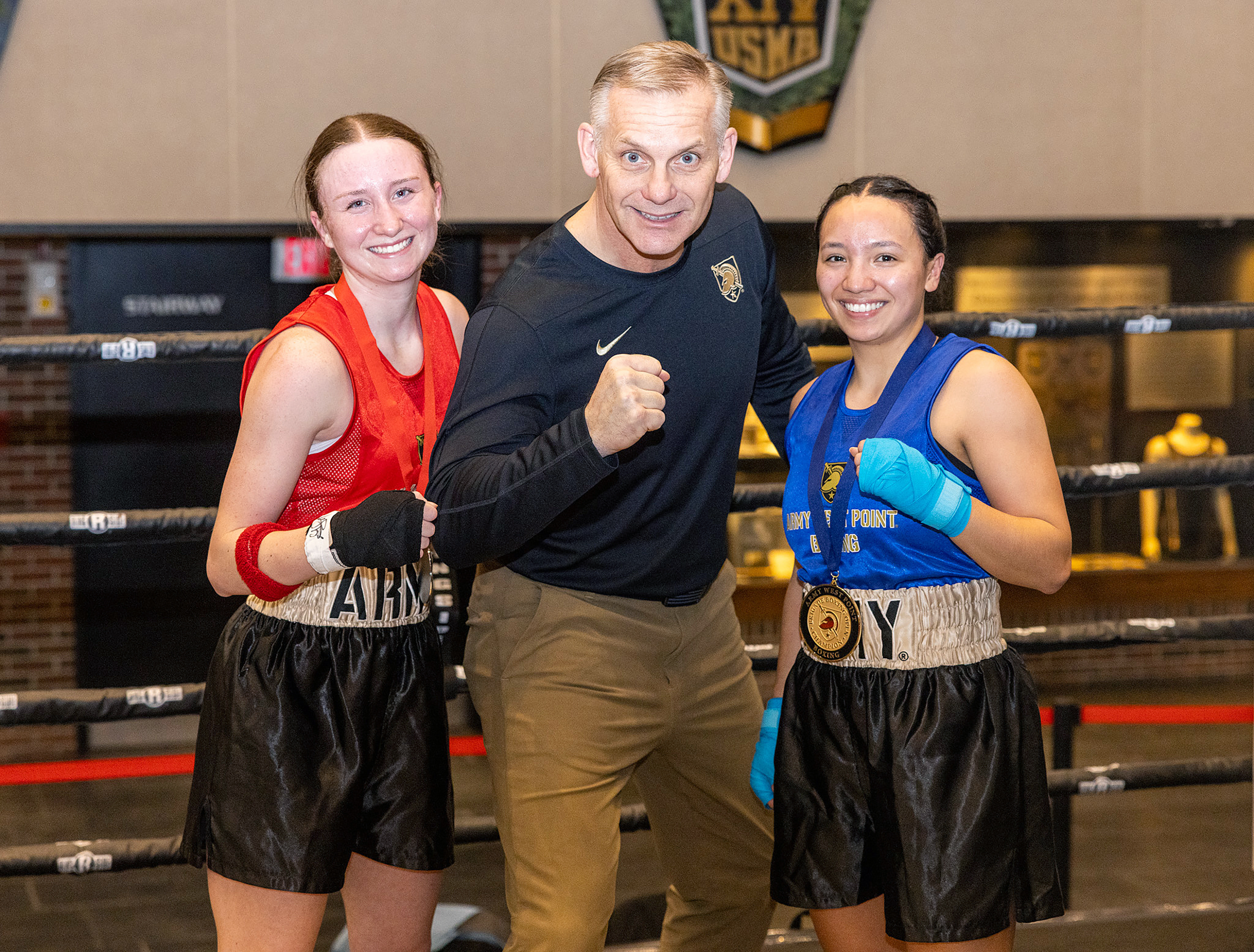 Class of 2029 Cadet Fallon Barretto is carving her own identity at the U.S. Military Academy, making early waves in the boxing ring while navigating the legacy of a distinguished Army career shaped by her father.  (Photo by Eric S. Bartelt/USMA PAO-VI)