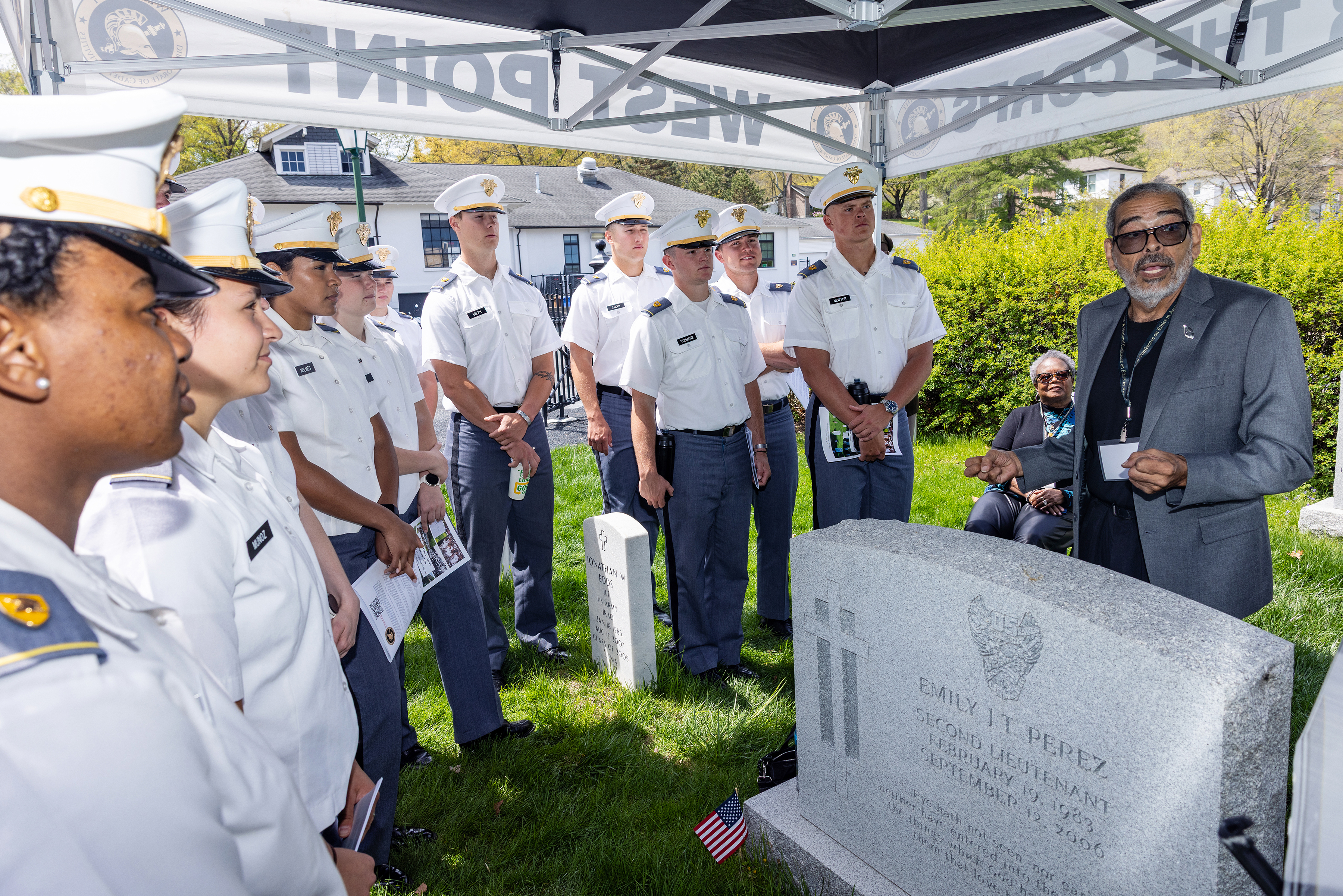 Cadets from the U.S. Military Academy Class of 2028 participated in the annual "Inspiration to Serve" Cemetery Tour on April 23 at the West Point Cemetery. It is a ceremony where cadets honor the sacrifices of those who came before them, but it also allows them to reflect on the legacy of the Long Gray Line and the importance of service. The cemetery tour gives the cadets a chance to learn about the lives of fallen graduates, fostering a deep connection and understanding of the values of service. The experi