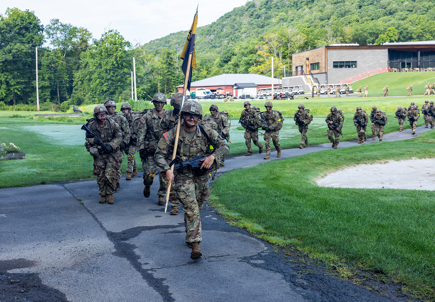 Six weeks of hard work, determination and fatigue tested the mettle of every new cadet in the U.S. Military Academy Class of 2030. When it was done, they passed their final test of the summer by completing the 12-mile March Back on Aug. 10 to finish Cadet Basic Training (CBT) and accomplish their first milestone at West Point. (Photo by Eric S. Bartelt/USMA PAO-VI)