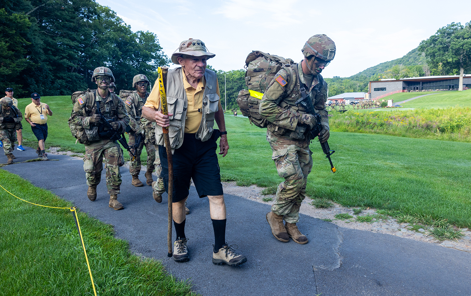 Six weeks of hard work, determination and fatigue tested the mettle of every new cadet in the U.S. Military Academy Class of 2030. When it was done, they passed their final test of the summer by completing the 12-mile March Back on Aug. 10 to finish Cadet Basic Training (CBT) and accomplish their first milestone at West Point. (Photo by Eric S. Bartelt/USMA PAO-VI)