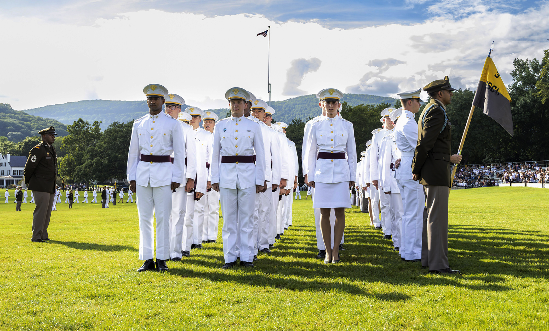 More than 1,100 cadets from the U.S. Military Academy Class of 2027 receive their class rings during the Ring Ceremony on Aug. 21 on The Plain at West Point, N.Y.  (Photo by Christopher Hennen/USMA PAO-VI)