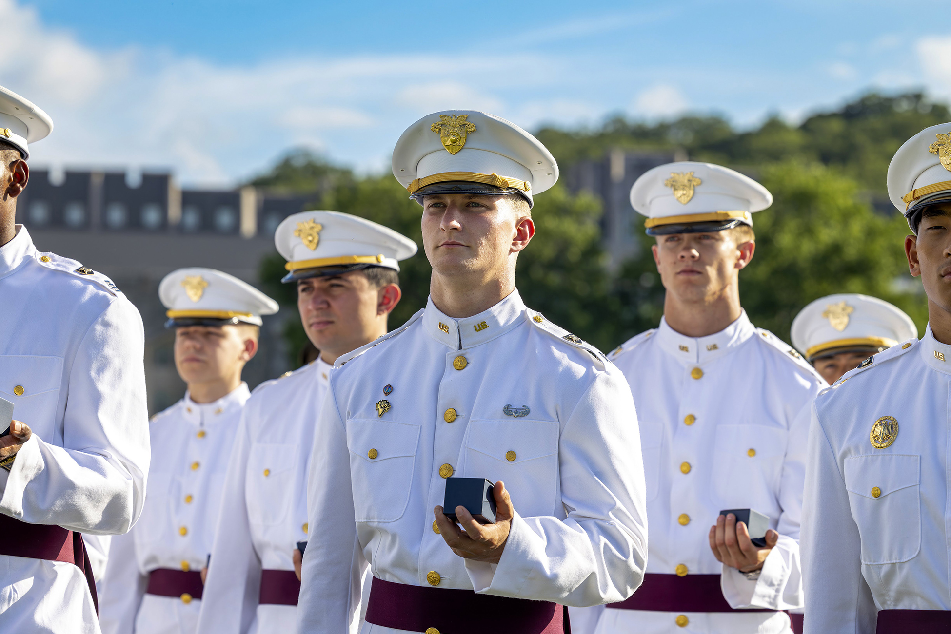 More than 1,100 cadets from the U.S. Military Academy Class of 2027 receive their class rings during the Ring Ceremony on Aug. 21 on The Plain at West Point, N.Y.  (Photo by Christopher Hennen/USMA PAO-VI)