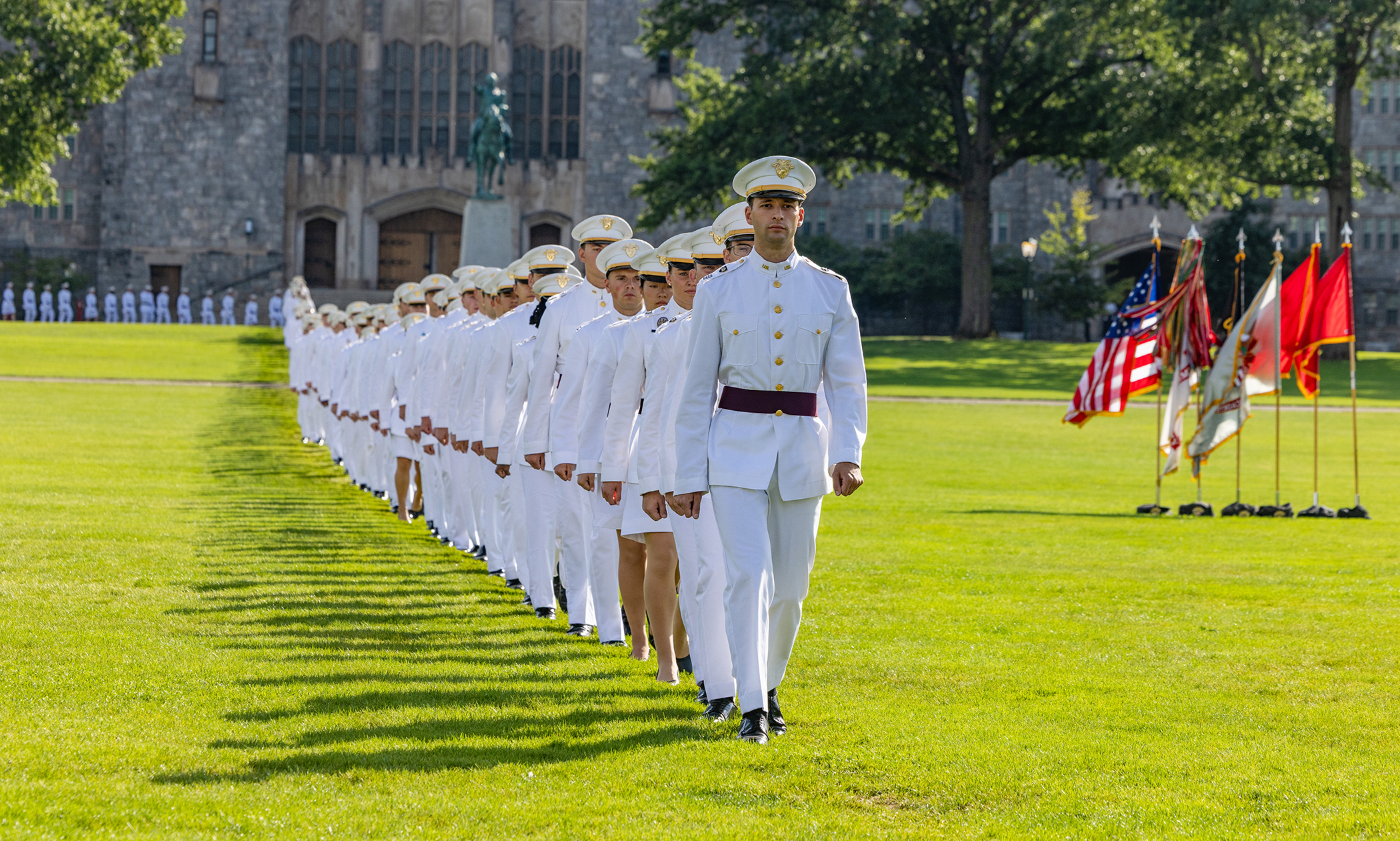 More than 1,100 cadets from the U.S. Military Academy Class of 2027 receive their class rings during the Ring Ceremony on Aug. 21 on The Plain at West Point, N.Y.  (Photo by Eric S. Bartelt/USMA PAO-VI)