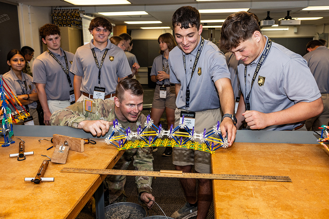 From May 30 through June 16, the Summer Leaders Experience offered high school students from around the United States an opportunity to become familiar with West Point first-hand. Approximately 1,600 rising high school seniors came to the U.S. Military Academy during three five-day iterations to immerse themselves into the lifestyle of a cadet. (Photo by Eric S. Bartelt/USMA PAO-VI)