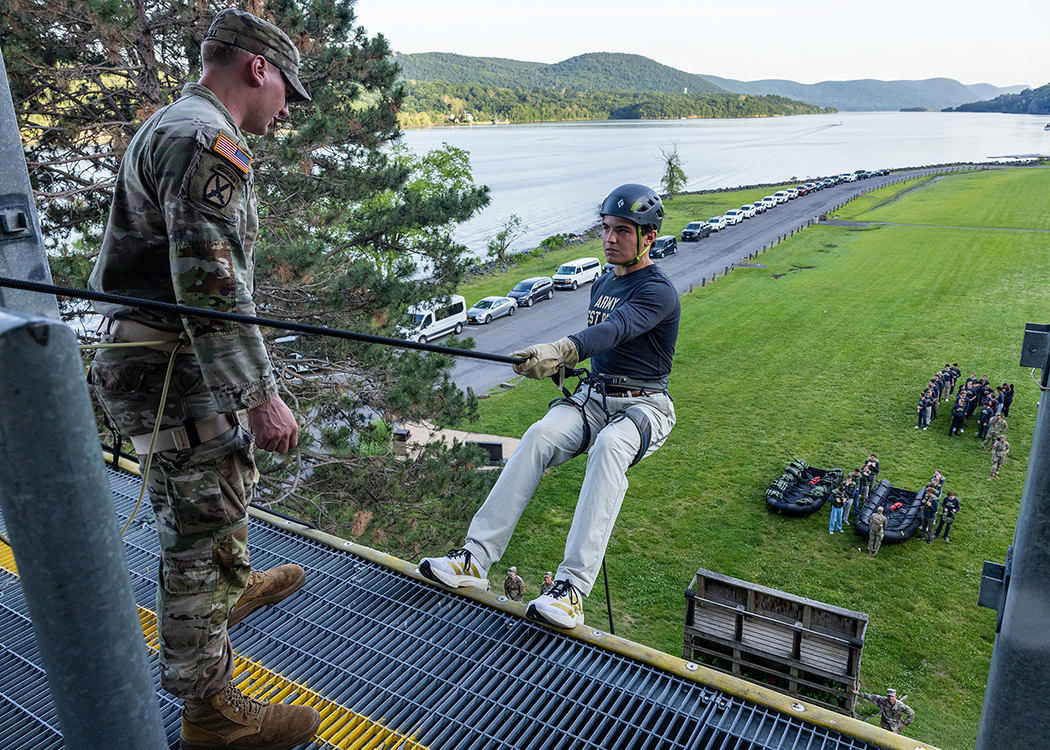 From May 30 through June 16, the Summer Leaders Experience offered high school students from around the United States an opportunity to become familiar with West Point first-hand. Approximately 1,600 rising high school seniors came to the U.S. Military Academy during three five-day iterations to immerse themselves into the lifestyle of a cadet. (Photo by Eric S. Bartelt/USMA PAO-VI)