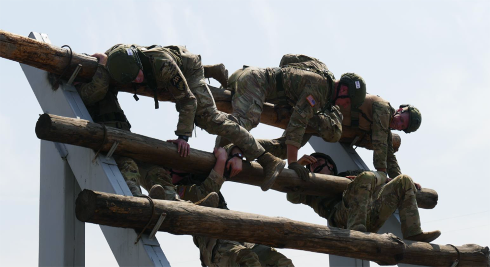 Eleven cadets from the U.S. Military Academy competed in the Chimaltlalli International Military Skills Competition, taking first place among international teams while earning third-place overall behind Mexican teams, Heróico Colegio Militar A, which won first place and Heróico Colegio Militar B, which took second, on March 10-12 at El Heróico Colegio Militar in Tlalpan.  (Photo by Alfredo Martin del Campo Covarrubia/Sentinel Mexico) 