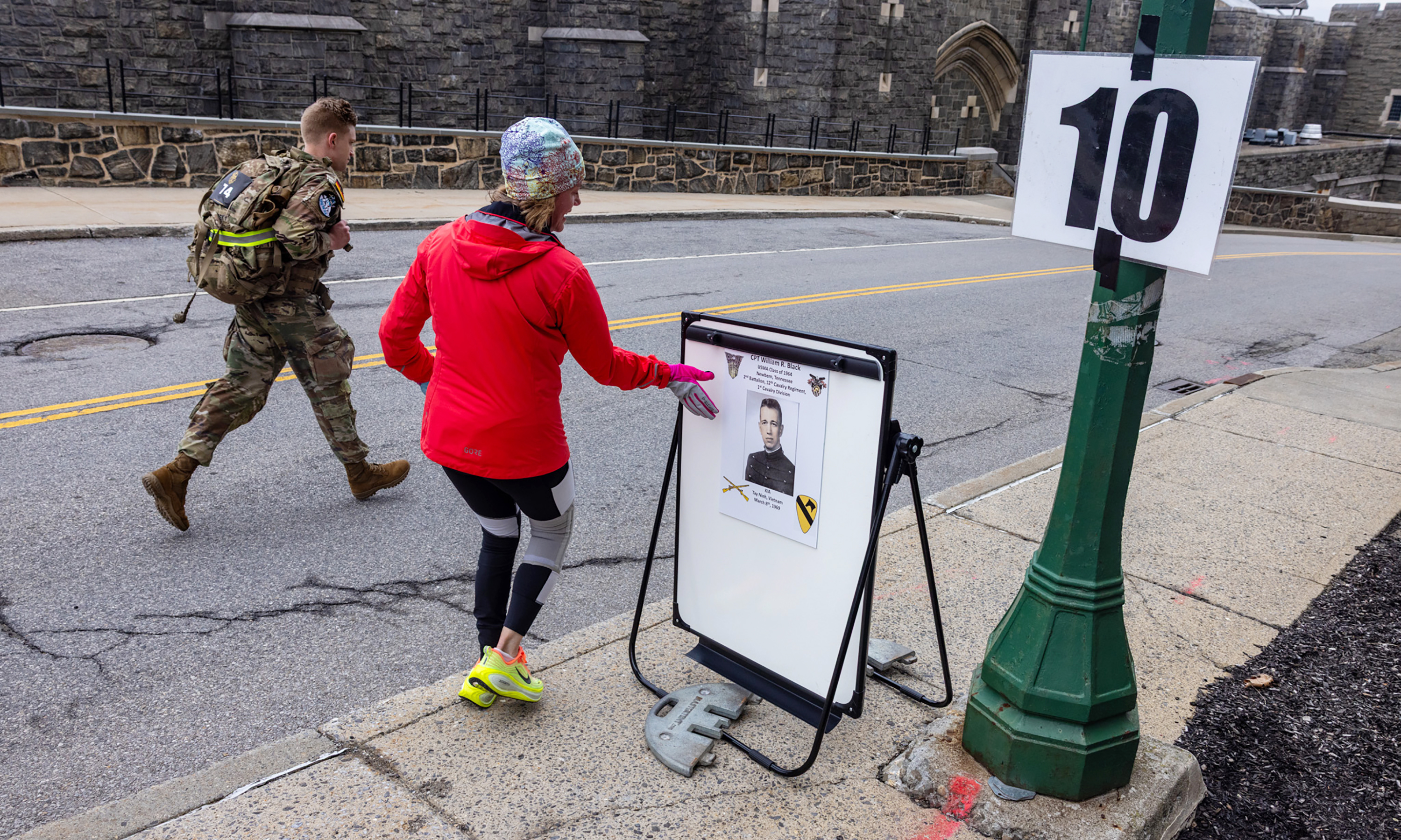 The Army West Point Marathon team hosted the 2026 Fallen Comrades Half Marathon on March 22 at West Point.  Now in its 10th year, more than 900 participated by conquering a challenging 13.1-mile course in remembrance of 13 fallen West Point graduates at each mile marker.  The event featured a combination of a run and ruck divisions, along with a one-mile Kids Run.  (Photo by Eric S. Bartelt/USMA PAO-VI)