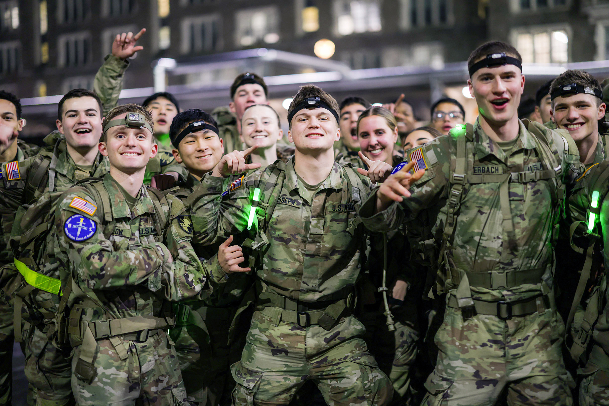 U.S. Military Academy Cadets participate in an overnight Norwegian Foot March, an 18.6-mile ruck event, to help them continue to focus on developing as leaders of character while reinforcing the Army's readiness priorities.  (Photo by Sgt. 1st Clas Alan Brutus/USMA Protocol-PAO)
