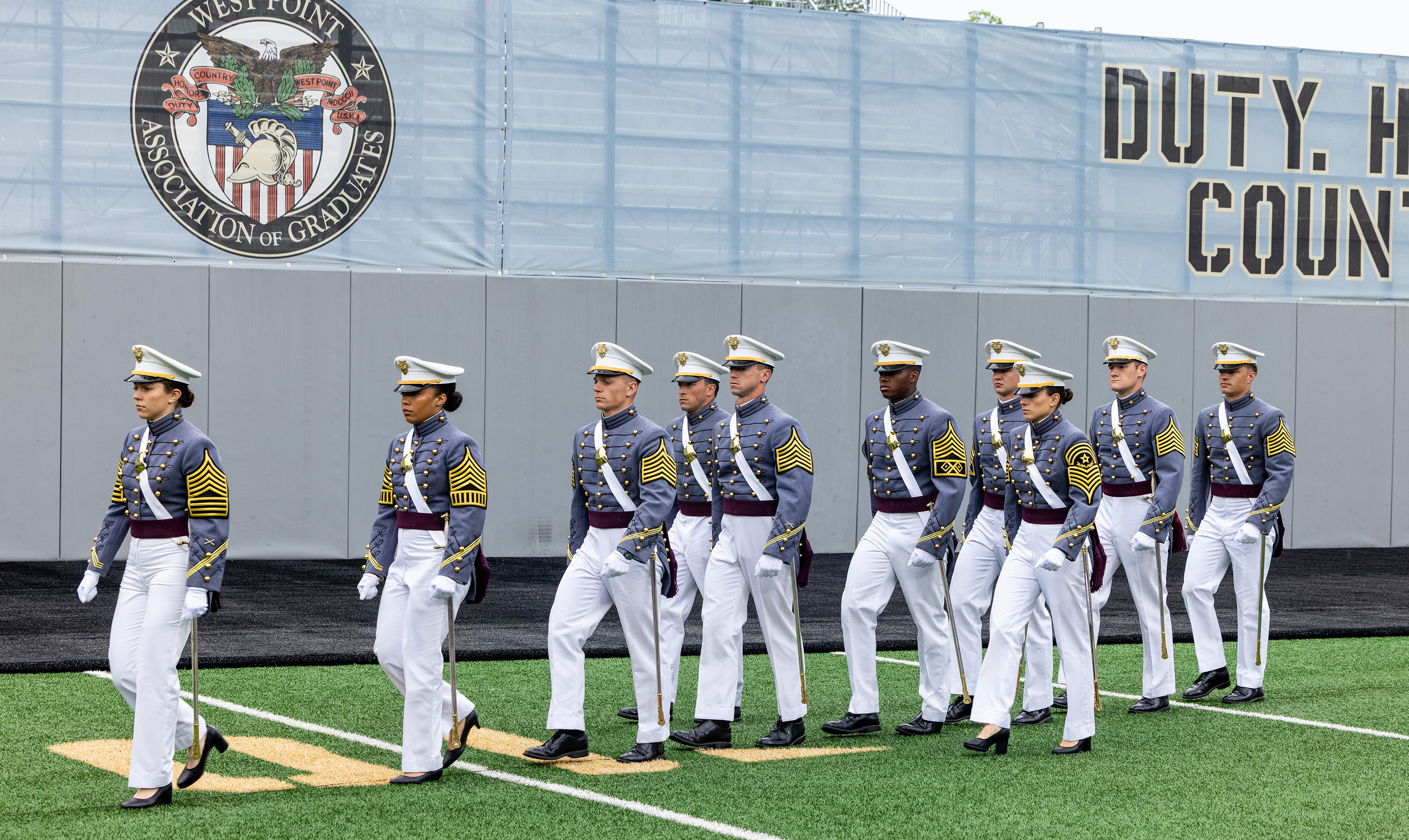 The U.S. Military Academy Class of 2026 Cadets exuberantly tossed their hats into the sky officially ending their 47-month West Point experience during the Graduation and Commissioning Ceremony on May 23 at Michie Stadium. For the nearly 1,000 graduates, their journey to Graduation Day was not a simple one, shaped by trials and tribulations along the way that, ultimately, taught them to be stronger in the face of adversity. Two USMA Class of 2026 graduates, Jack DeGroote and Connor Faherty, embodied the cla