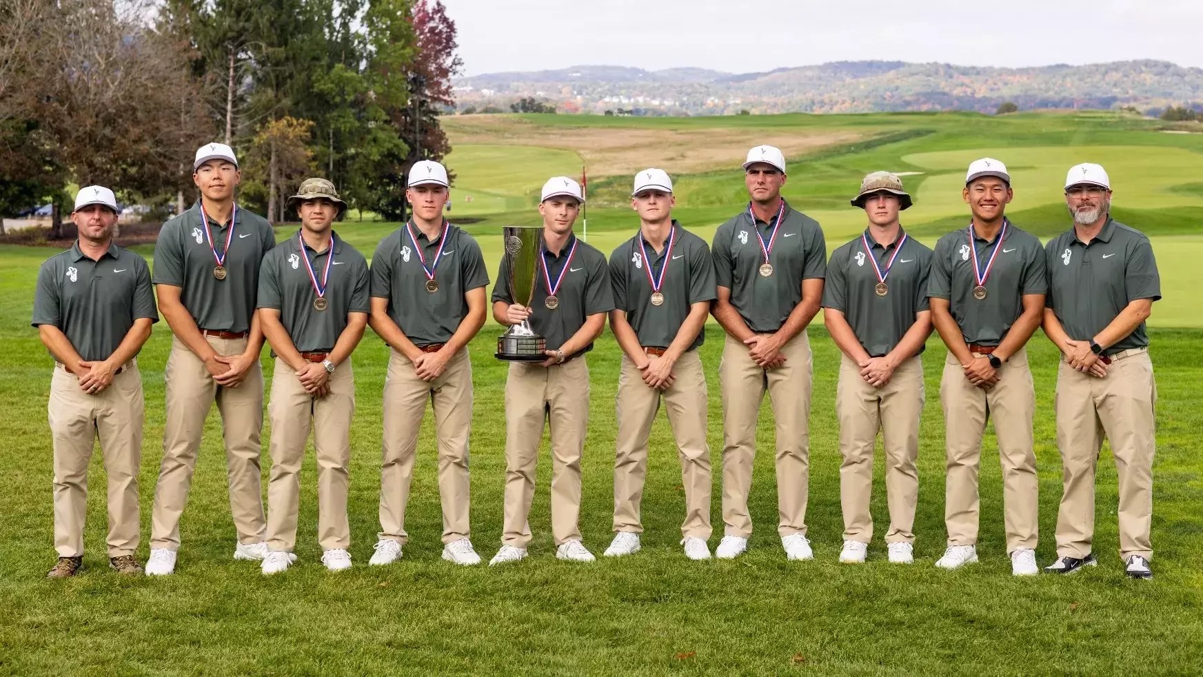 The Army West Point Golf team captured its third Commander-In-Chief's Cup championship at Oakmont Country Club on Oct. 14, finishing with 30.5 points over three rounds of competition to outdistance both Air Force and Navy. The Black Knights set the tone early, posting 10 points in Round 1 to take command of the standings while Navy totaled 5.5 points and Air Force recorded 8.5 points.
