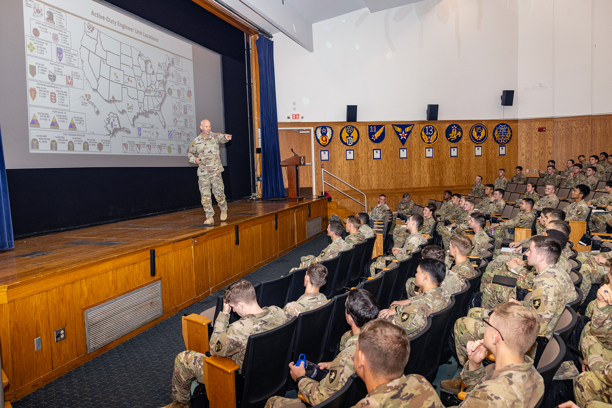Representatives from 16 U.S. Army branches spanning operations, operations support, force sustainment, information and health services gave U.S. Military Academy cadets a glimpse into what they may encounter after graduation and commissioning during Branch Week, Aug. 24-28 at West Point.  (Photo by Eric S. Bartelt/USMA PAO-VI)