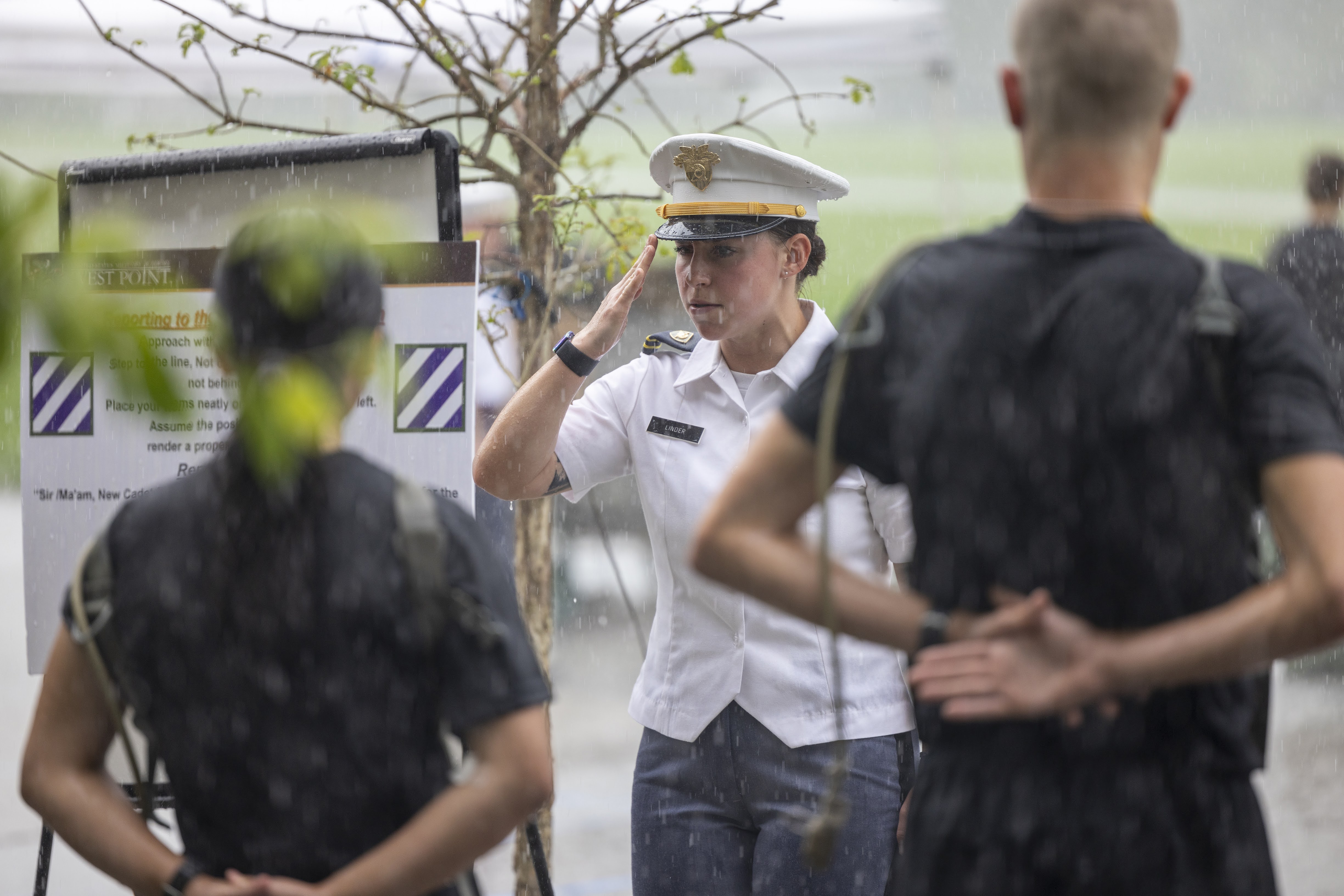 The New Class of 2027 kickstarted their day by enduring trials and obstacles and adapting to West Point culture as the cadet cadre guided them through multiple stages that brought them closer to becoming new cadets during Reception Day on June 26 at the U.S. Military Academy.  Photo by Christopher Hennen/ USMA PAO-VI.