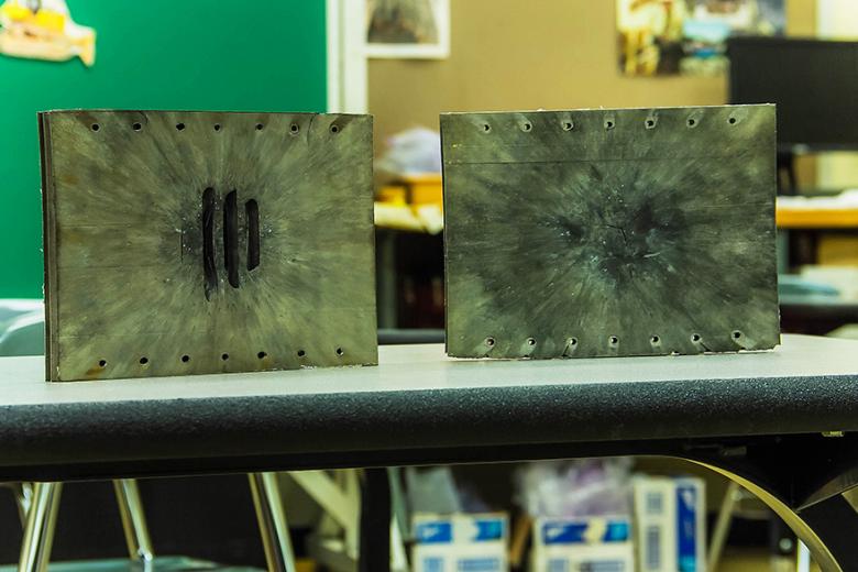 With the objective of discovering breakthroughs in engineering to give way to innovation in the military, Class of 2021 Cadets Tyler Kim, Jarret Justice, Jesus Carrillo and Courtney Loomis worked together to develop enhanced, state of the art, underbody armor plates for armored fighting vehicles during  the Warfighter Innovation and Science and Engineering (WISE) Challenge.