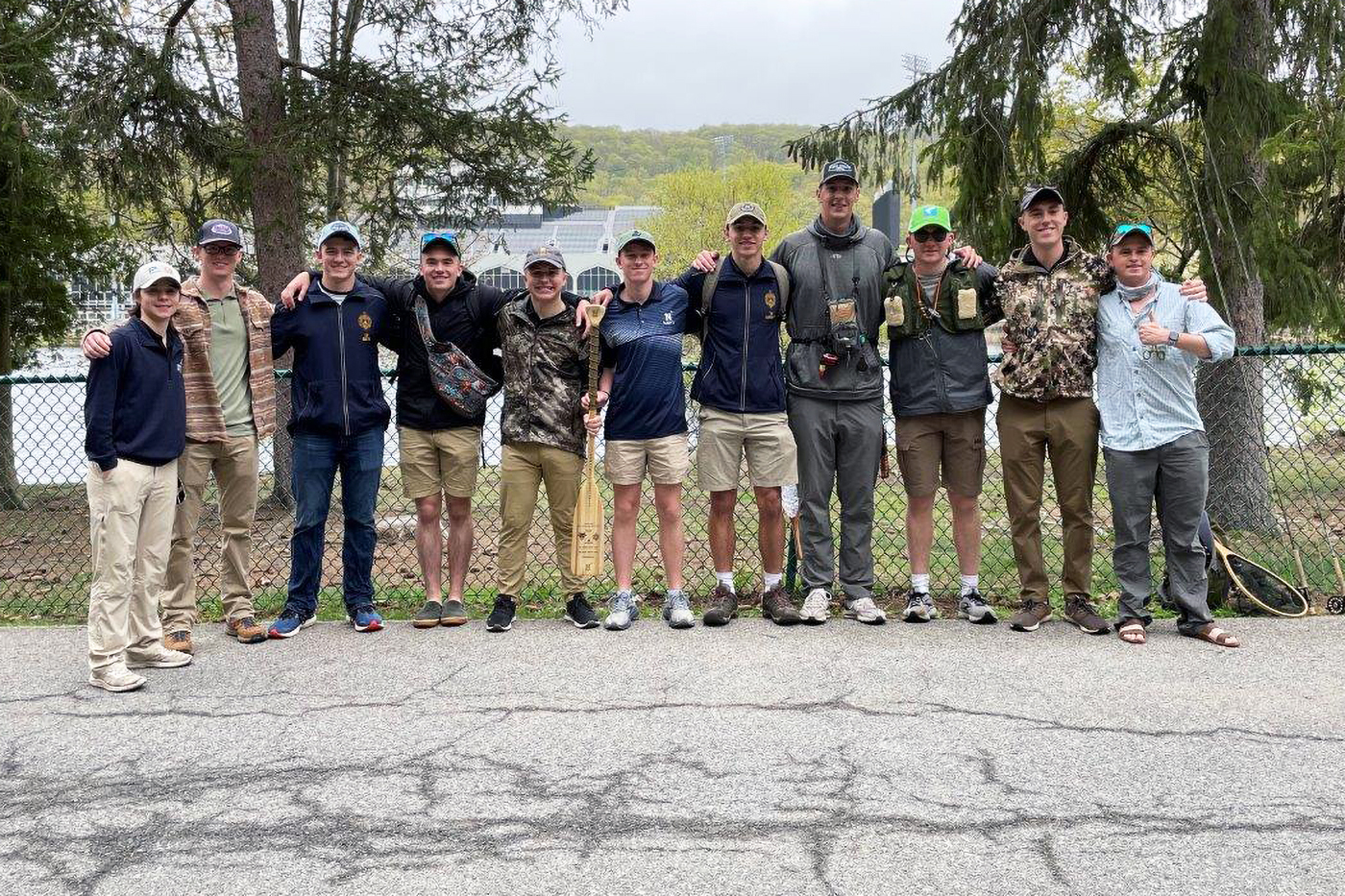 The fourth edition of the Army-Navy Flyfishing Competition took place April 22 at Lusk Reservoir. Each team had five anglers fishing. The reservoir was split in half, with each team having its own half for 90 minutes and then switching halves for another 90 minutes.    (Photo by Lt. Col. Ron Hasz/Flyfishing OIC)