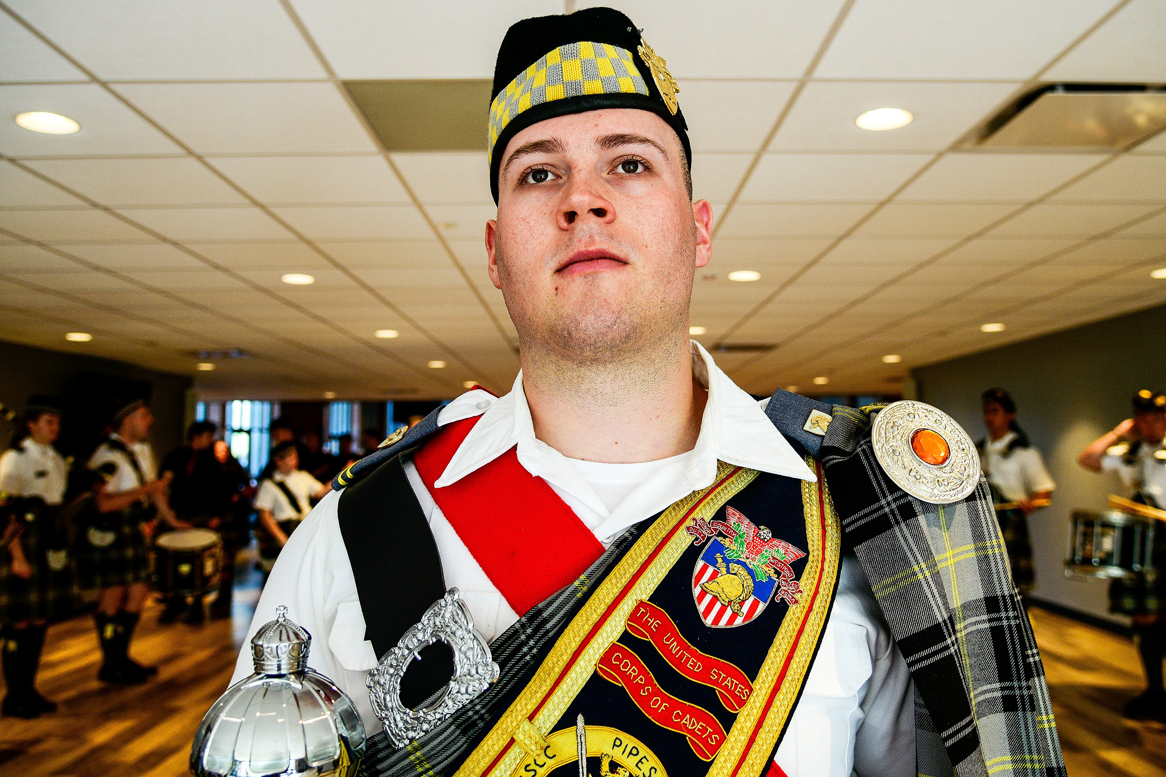 The U.S. Corps of Cadets Pipes and Drums (PIPD) hosted the 38th edition of the West Point Tattoo on April 23 at Eisenhower Hall. The USCC PIPD and several visiting bands participated in military musical performances, pipes and drums and Celtic dancing. The bands and dancers who performed were the U.S. Military Academy Field Music Group “The Hellcats,” West Milford High School Band, Gates Keystone Police Pipes and Drums, New Jersey State Police Pipes and Drums, Police Emerald Society of Westchester Pipes and