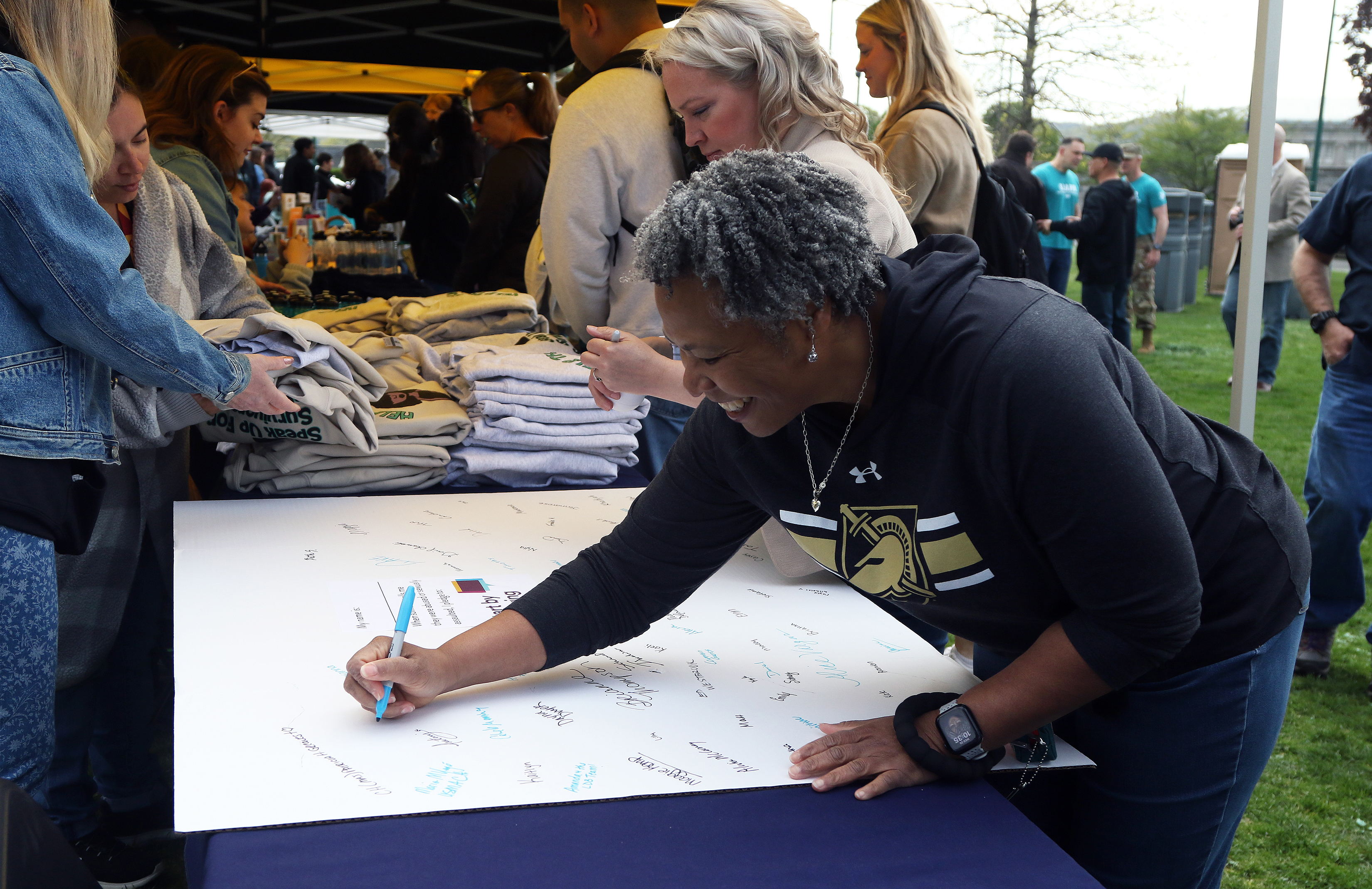 The U.S. Military Academy observed Sexual Assault Awareness and Prevention Month (SAAPM) on April 26. April is recognized as SAAPM, and this year the Army’s theme for its campaign is “Intervene. We Are a Team: There is US in TrUSt. Can They Trust in You?” Each year, West Point dedicates a day in April to SAAPM with the “Walk-A-Mile” event to help bring light to reducing sexual harassment and sexual assault numbers by reminding the community that it is prevalent and something to take seriously to prevent. 