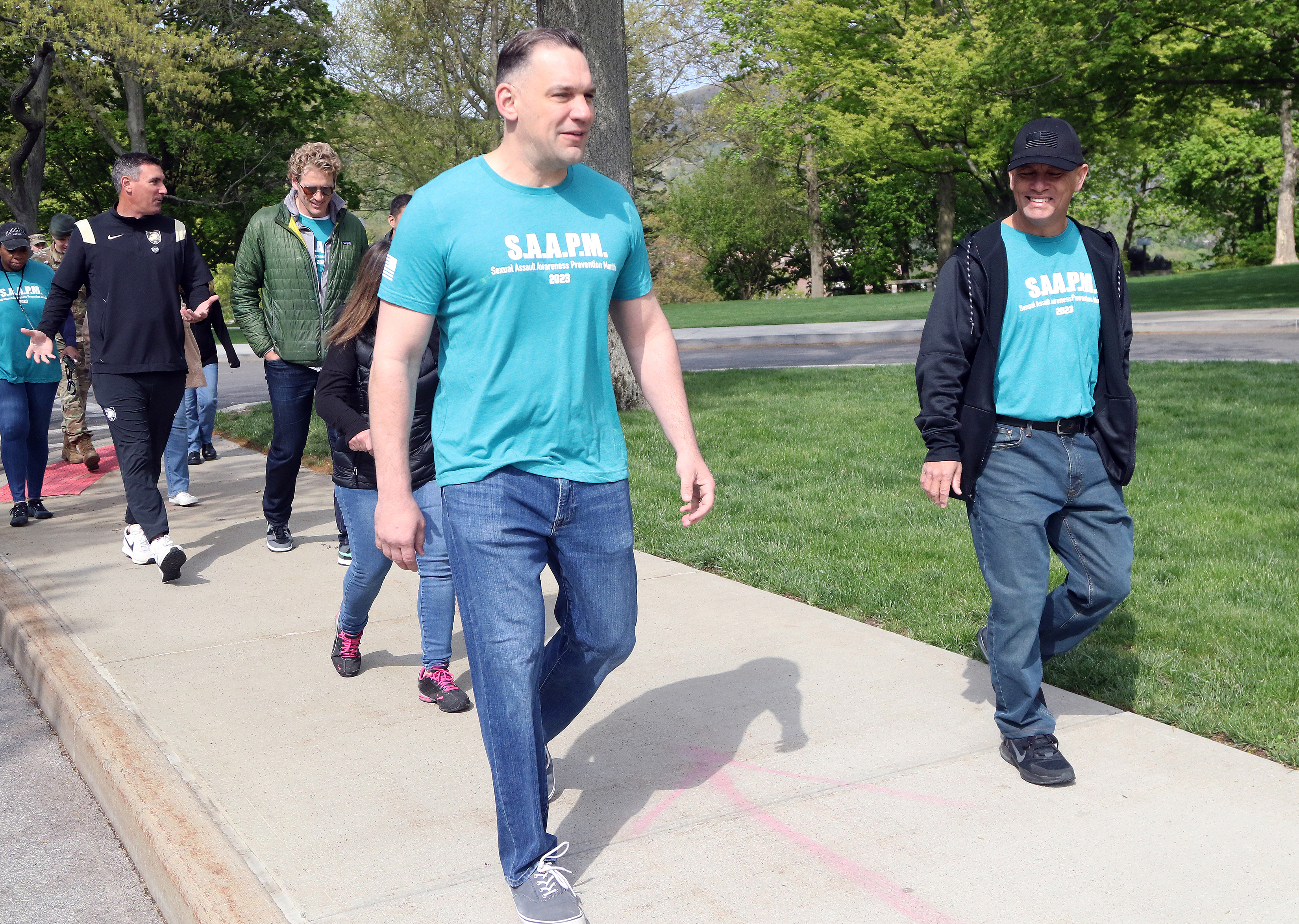 The U.S. Military Academy observed Sexual Assault Awareness and Prevention Month (SAAPM) on April 26. April is recognized as SAAPM, and this year the Army’s theme for its campaign is “Intervene. We Are a Team: There is US in TrUSt. Can They Trust in You?” Each year, West Point dedicates a day in April to SAAPM with the “Walk-A-Mile” event to help bring light to reducing sexual harassment and sexual assault numbers by reminding the community that it is prevalent and something to take seriously to prevent. 