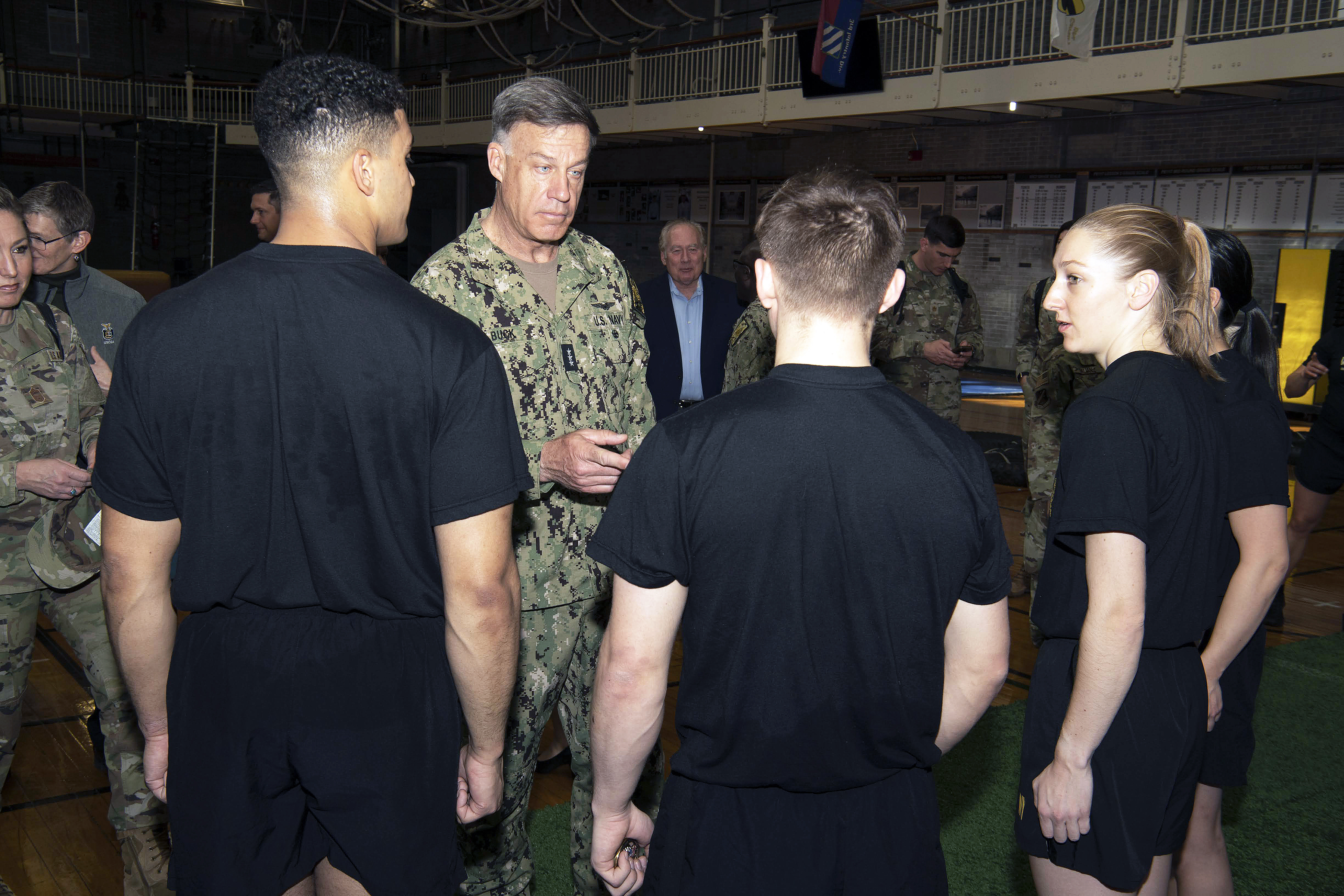 The U.S. Military Academy hosted the 62nd annual Conference of Service Academy Superintendents (COSAS) from April 2-5 to enable constructive collaboration and shared understanding of operational and strategic challenges common to the five service academy programs. Leadership from the U.S. Naval Academy, U.S. Air Force Academy, U.S. Coast Guard Academy and the U.S. Merchant Marine Academy attended the four-day COSAS event at West Point.   (Photo by John Pellino/USMA PAO)