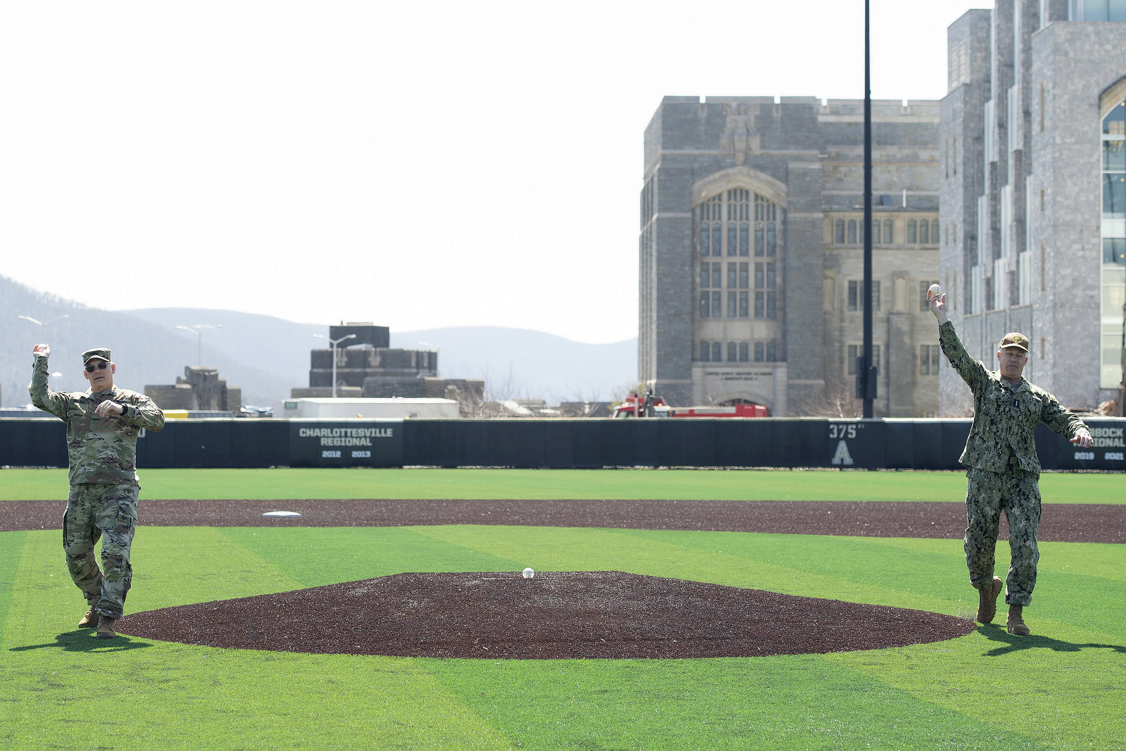 The U.S. Military Academy hosted the 62nd annual Conference of Service Academy Superintendents (COSAS) from April 2-5 to enable constructive collaboration and shared understanding of operational and strategic challenges common to the five service academy programs. Leadership from the U.S. Naval Academy, U.S. Air Force Academy, U.S. Coast Guard Academy and the U.S. Merchant Marine Academy attended the four-day COSAS event at West Point.   (Photo by John Pellino/USMA PAO)