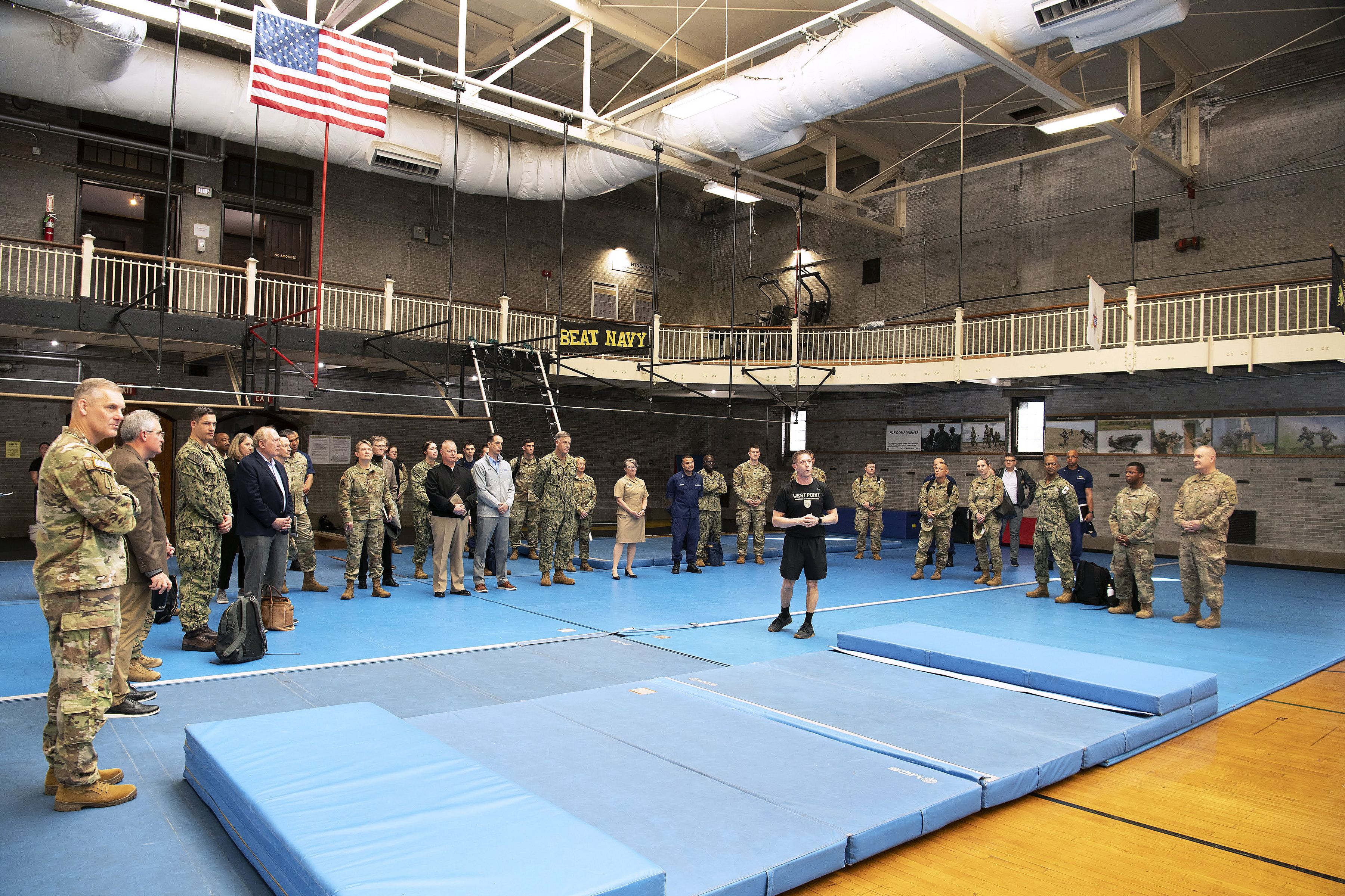 The U.S. Military Academy hosted the 62nd annual Conference of Service Academy Superintendents (COSAS) from April 2-5 to enable constructive collaboration and shared understanding of operational and strategic challenges common to the five service academy programs. Leadership from the U.S. Naval Academy, U.S. Air Force Academy, U.S. Coast Guard Academy and the U.S. Merchant Marine Academy attended the four-day COSAS event at West Point.   (Photo by John Pellino/USMA PAO)