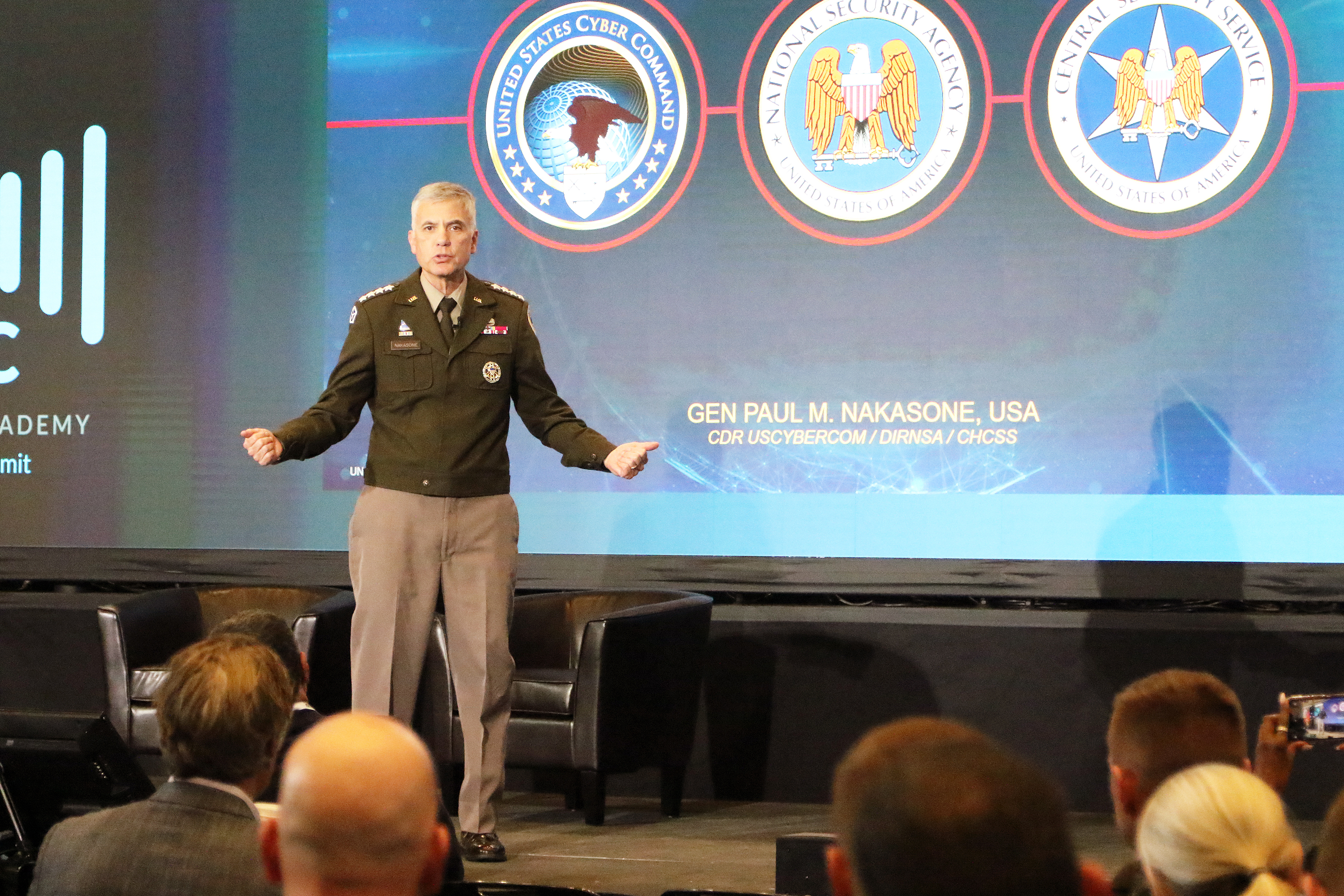 The U.S. Military Academy, on behalf of Palo Alto Networks, Inc., hosted the 2023 Joint Service Academy Cybersecurity Summit (JSAC) on April 4-5 at Crest Hall in Eisenhower Hall. Founded in 2015, JSAC brings together senior cyber experts and leaders from across industry, military and government to discuss issues of the day, what has gone right and what has gone wrong in cybersecurity in recent years and the way forward in the cyber world, especially with the eyes and ears of academy cadets and midshipmen