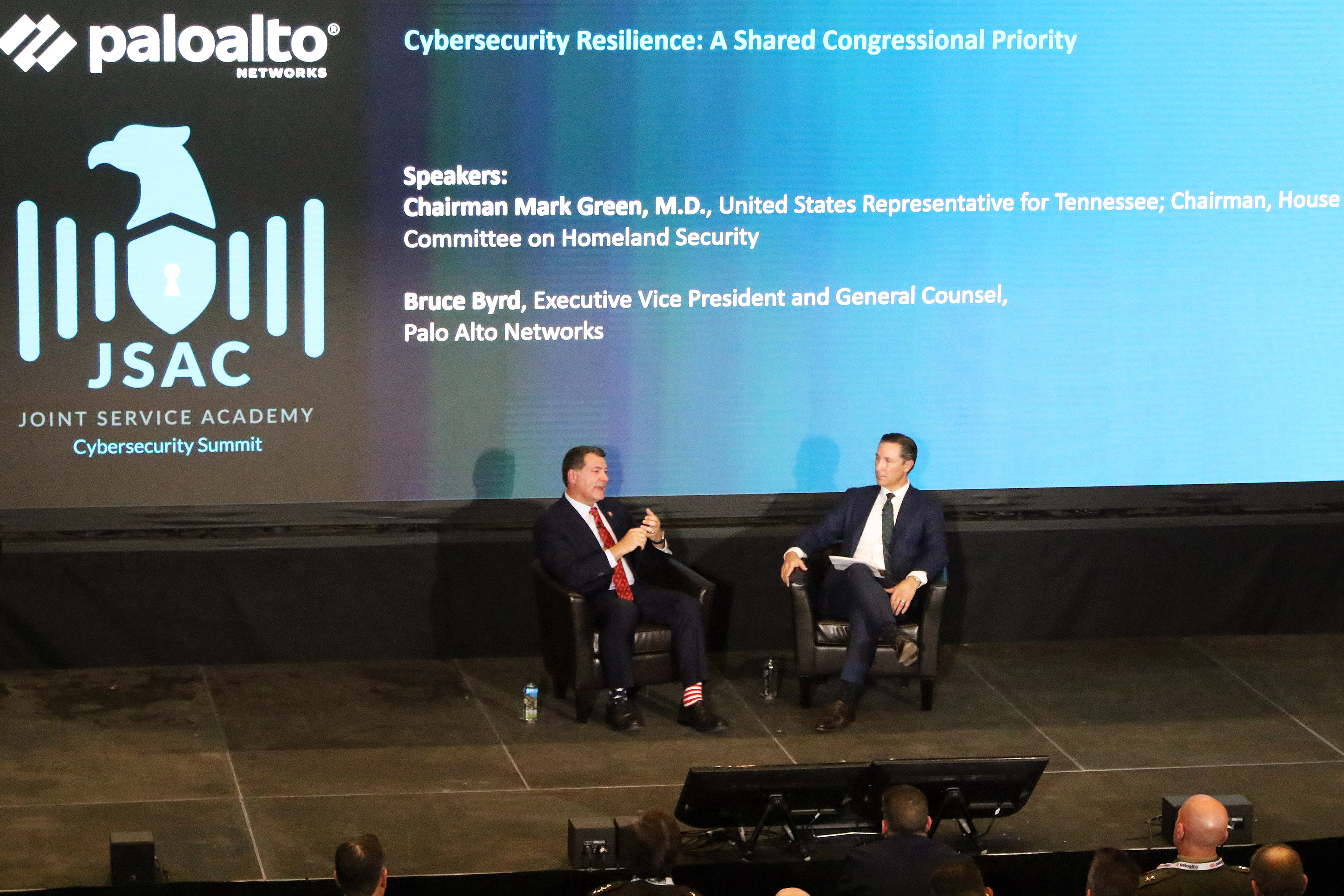 The U.S. Military Academy, on behalf of Palo Alto Networks, Inc., hosted the 2023 Joint Service Academy Cybersecurity Summit (JSAC) on April 4-5 at Crest Hall in Eisenhower Hall. Founded in 2015, JSAC brings together senior cyber experts and leaders from across industry, military and government to discuss issues of the day, what has gone right and what has gone wrong in cybersecurity in recent years and the way forward in the cyber world, especially with the eyes and ears of academy cadets and midshipmen