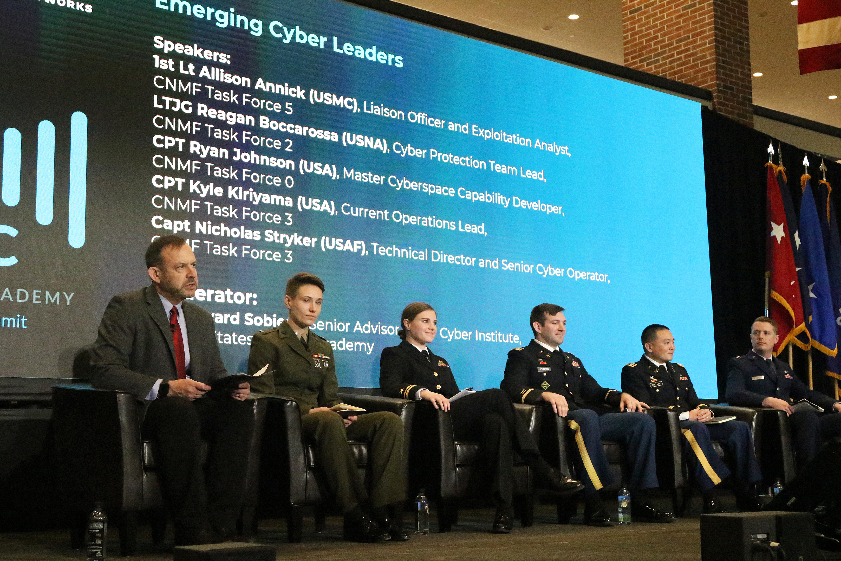 The U.S. Military Academy, on behalf of Palo Alto Networks, Inc., hosted the 2023 Joint Service Academy Cybersecurity Summit (JSAC) on April 4-5 at Crest Hall in Eisenhower Hall. Founded in 2015, JSAC brings together senior cyber experts and leaders from across industry, military and government to discuss issues of the day, what has gone right and what has gone wrong in cybersecurity in recent years and the way forward in the cyber world, especially with the eyes and ears of academy cadets and midshipmen