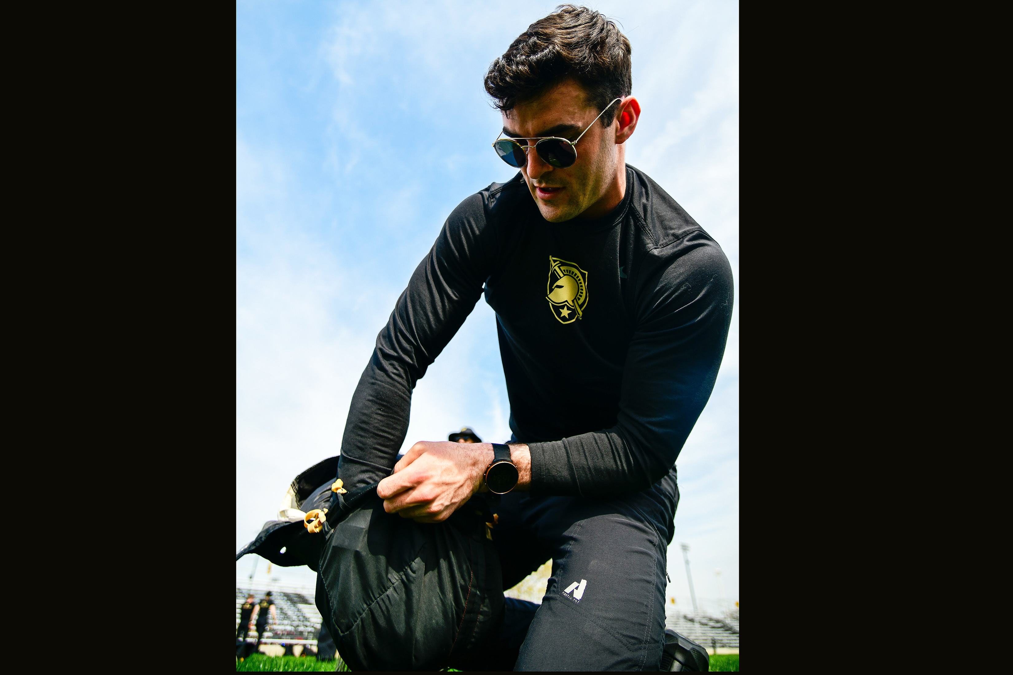 The West Point Parachute Team hosted an Interservice Academy Meet with the U.S. Air Force Academy and U.S. Naval Academy parachute teams from April 13-15 at the Parade Field on The Plain.    (Photo by Sgt. 1st Class Luisito Brooks/USMA PAO)