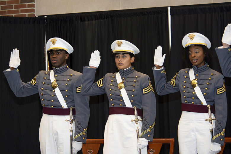 Friends and family gathered at Eisenhower Hall to celebrate the triumph of five Class of 2022 cadets as they battled their way through arduous circumstances to receive their diplomas and commission as second lieutenants during their Class of 2022 Graduation and Commissioning Ceremony Aug. 4 at the U.S. Military Academy. The diplomas were handed out by the Dean of the Academic Board Brig. Gen. Shane Reeves.  	                 	     Photos by Kyle Osterhoudt/USMA PAO
