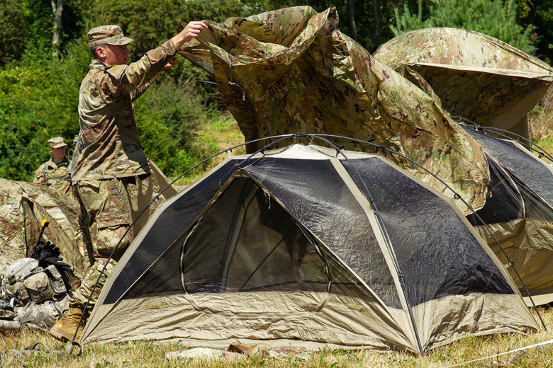 More than 1,200 new cadets descended on Lake Frederick during March Out on Aug. 3 to assemble their tents, bivouacs and organize their equipment in preparation for the remaining key Soldier skills tests as part of their final Field Training Exercise that includes Mountaineering, Leader Reaction Course and the Long Gray Line Starts Here event. Additionally, they will take part in Wellness/Character Day, recreational sports, talent shows and an awards ceremony. Following this FTX, the new cadets will march 12