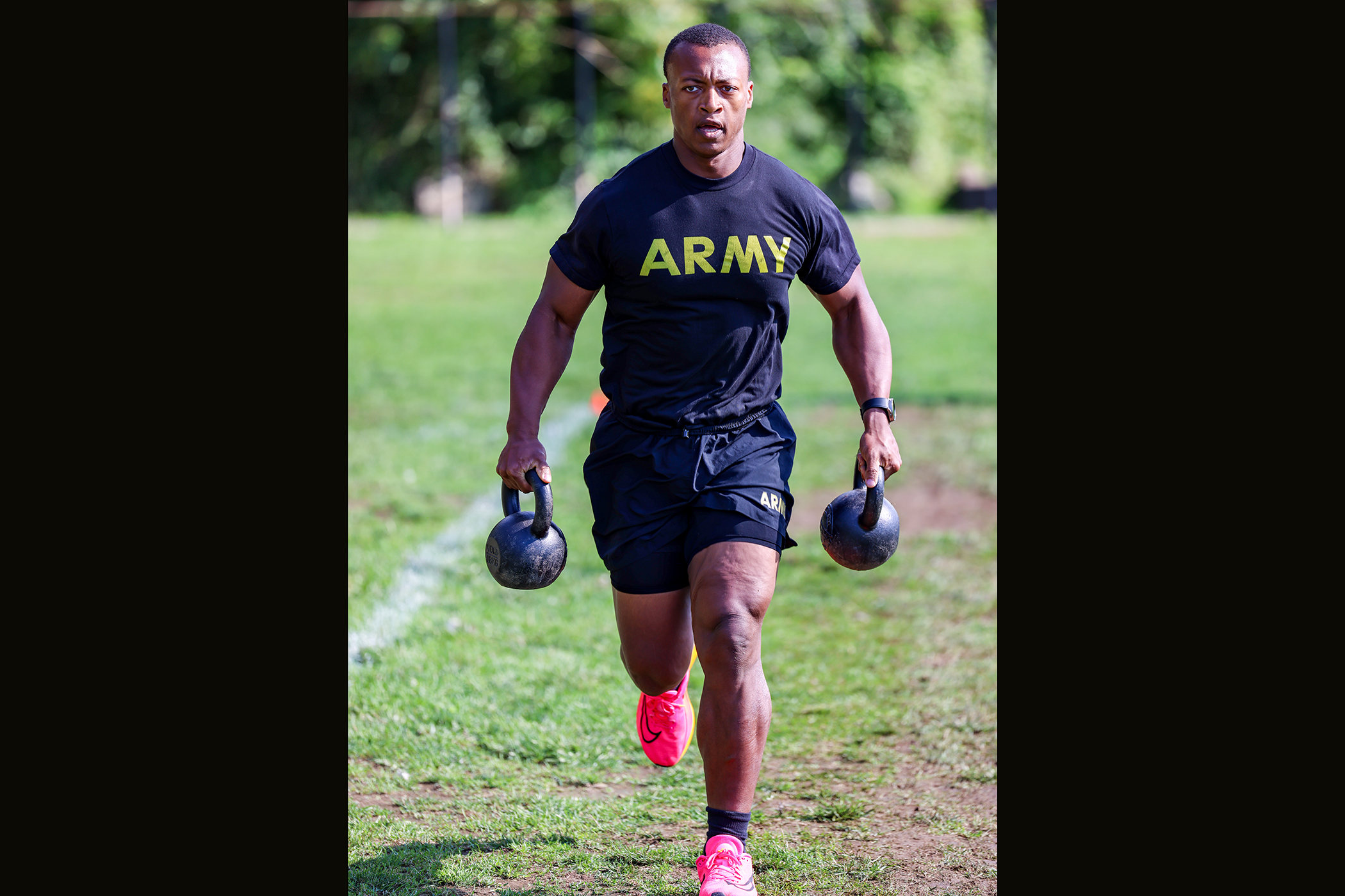U.S. Military Academy 1st and 2nd class cadets completed their first Army Combat Fitness Test (ACFT) of the academic year Aug. 19 at South Dock. To pass the ACFT, it requires the cadets to get a passing grade in a two-mile run; the plank; push-ups; sprint, drag and carry; ball toss; and dead lift.  (Photo by SFC Luisito Brooks/USMA PAO)