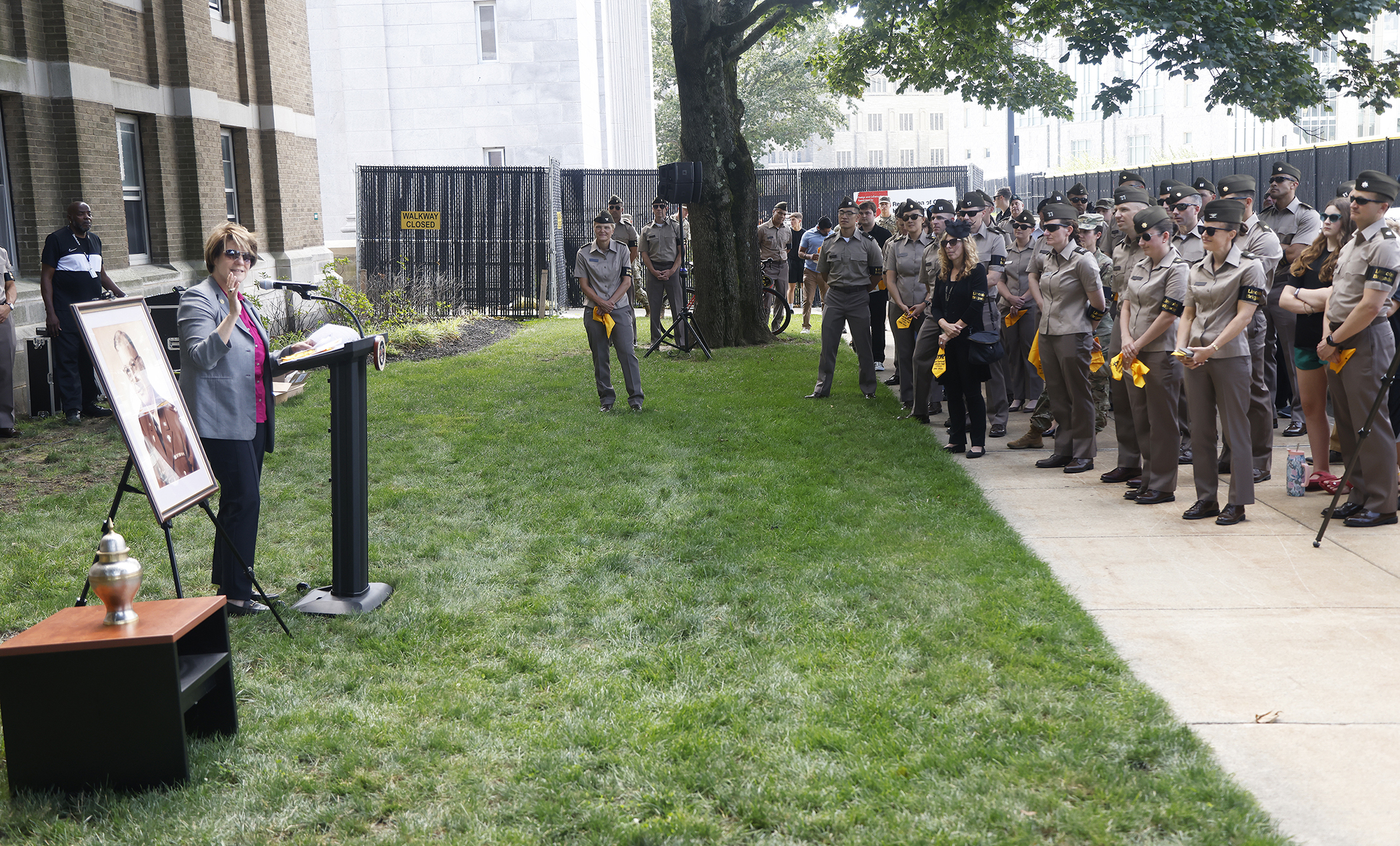 As the new academic year begins this week at the U.S. Military Academy, the Department of Social Sciences (SOSH) is quickly assimilating to its new office space in Mahan Hall after spending the past 34 years in Lincoln Hall. To commemorate the moment, SOSH celebrated its past, present and future with a part solemn and part jovial event titled, “Farewell to Lincoln Hall” on Aug. 11 at West Point to mark its history at Lincoln Hall and to hail the “Lincoln Brigade’s” new four floors worth of space in Mahan Ha