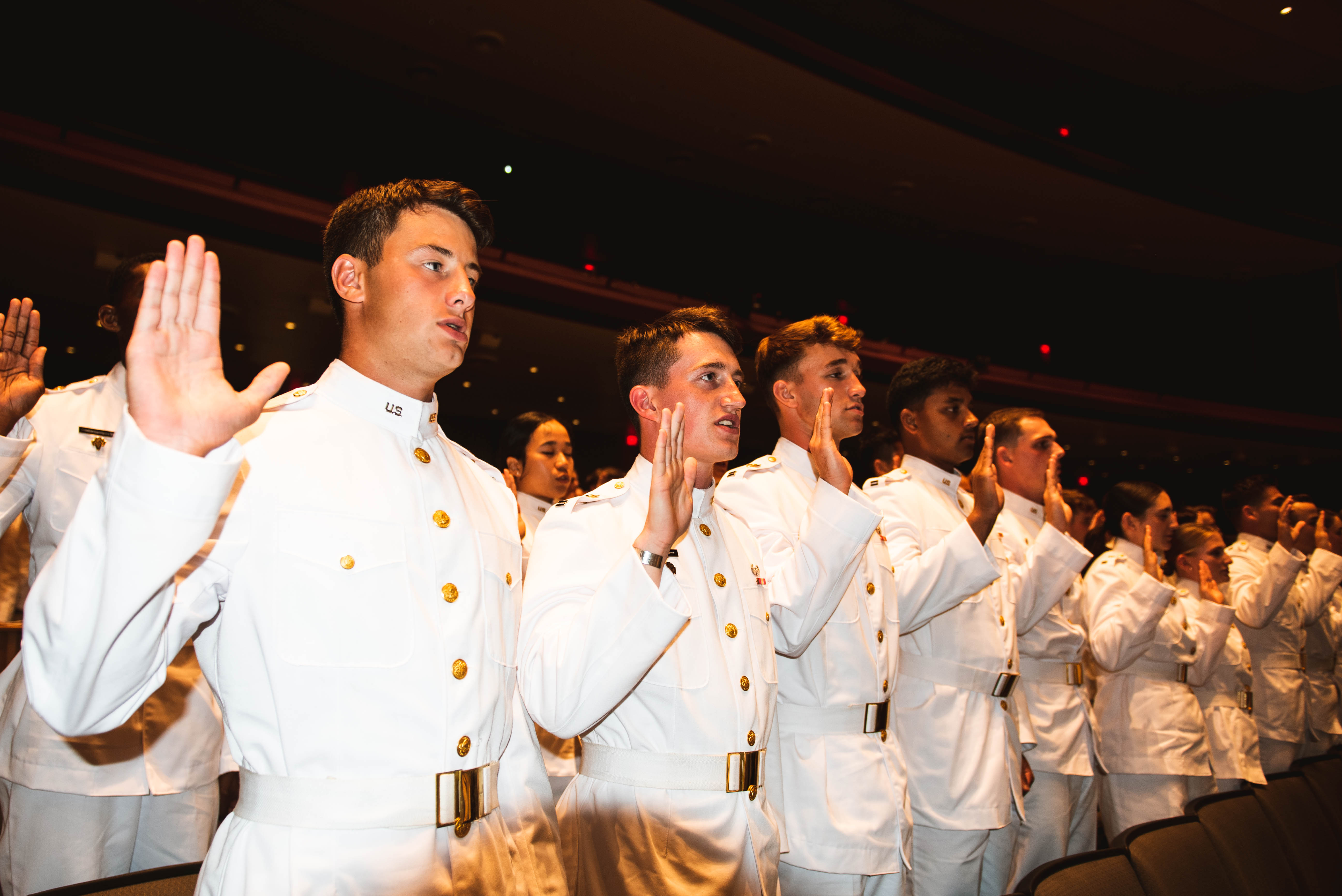 Members of the U.S. Military Academy Class of 2025 affirmed their commitment to serve in the U.S. Army upon graduation from West Point during the Affirmation Ceremony Aug. 13.    (Photo by Elizabeth Woodruff/USMA PAO)