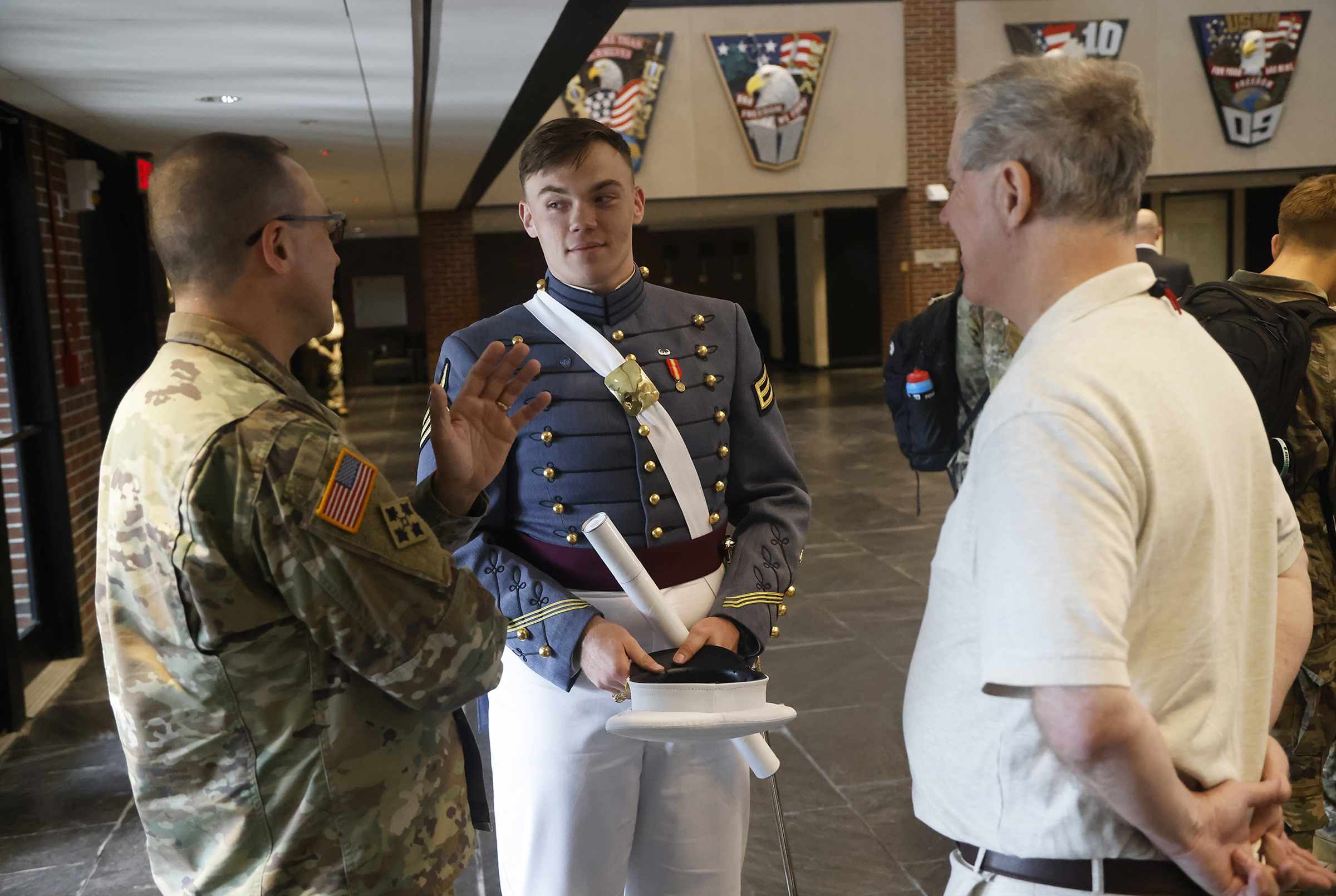The U.S. Military Academy held an August Graduation and Commissioning Ceremony for seven members of the Class of 2023 at Crest Hall Aug. 3. USMA Superintendent Lt. Gen. Steven W. Gilland was the commencement speaker as Class of 2023 Cadets Miguel Aquino III, Vaughn Campbell, Armando Flores IV, William Foran, Owen Grile, Luke Hester and Madeleine Wilkes all received their diplomas. They all commissioned as officers and received their second lieutenant bars expect one graduate due to injury. Members of the US