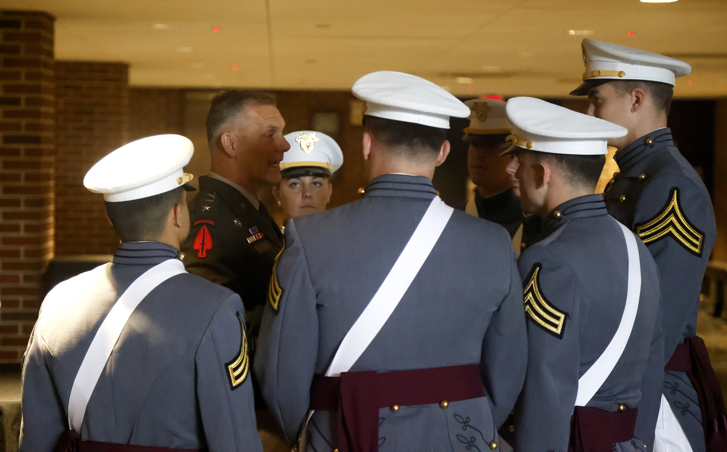 The U.S. Military Academy held an August Graduation and Commissioning Ceremony for seven members of the Class of 2023 at Crest Hall Aug. 3. USMA Superintendent Lt. Gen. Steven W. Gilland was the commencement speaker as Class of 2023 Cadets Miguel Aquino III, Vaughn Campbell, Armando Flores IV, William Foran, Owen Grile, Luke Hester and Madeleine Wilkes all received their diplomas. They all commissioned as officers and received their second lieutenant bars expect one graduate due to injury. Members of the US