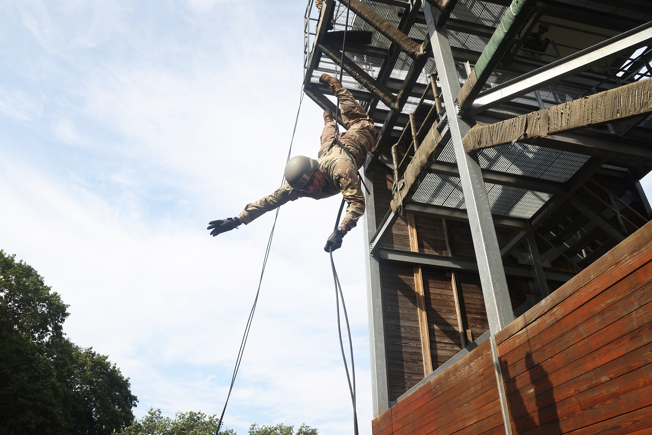 During this summer’s air assault detail, much like the other West Point summer details such as Cadet Field Training, it is named after a graduate who died in the recent era of the Global War on Terrorism. This year’s air assault detail is named Task Force McMahon after Class of 2025 Cadet Dennis Richard “Ricky” McMahon’s dad, Lt. Col. Michael Jerome McMahon, a 1985 U.S. Military Academy graduate, who died in a plane crash in Bamiyan, Afghanistan, in 2004.  McMahon, a Systems and Decision Sciences major, is 