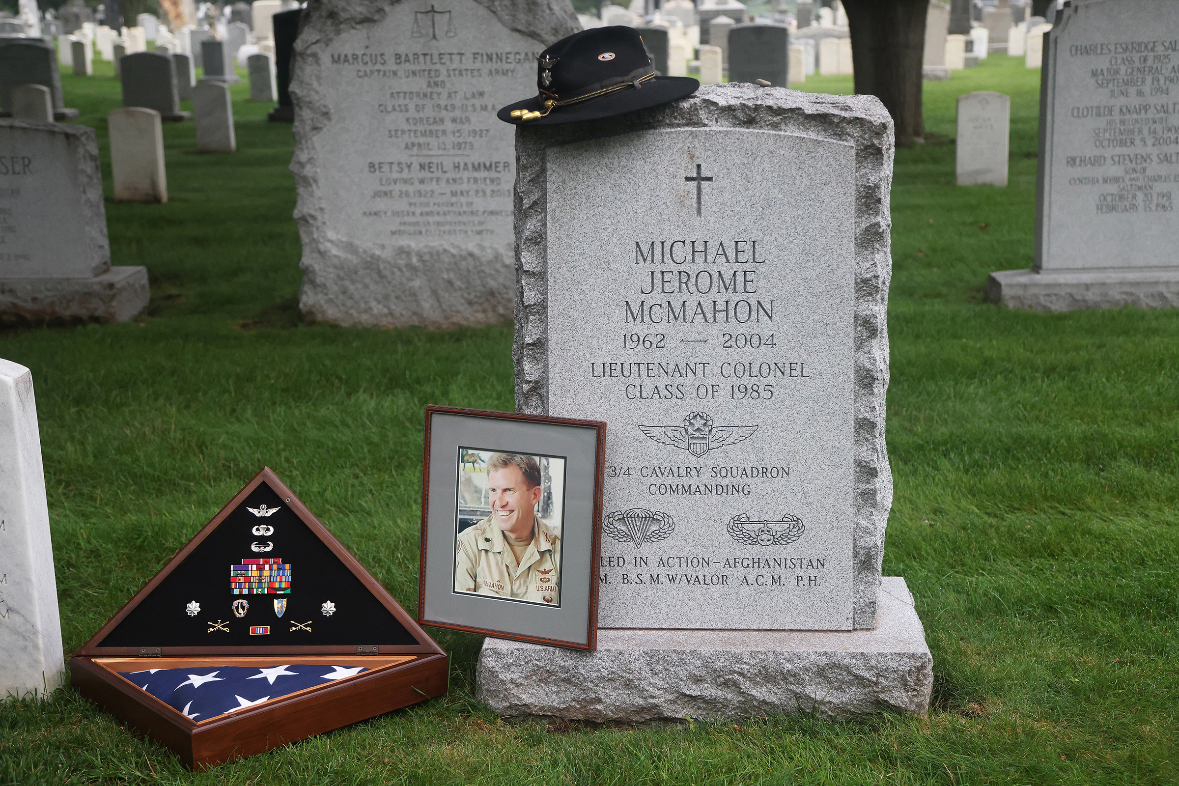 During this summer’s air assault detail, much like the other West Point summer details such as Cadet Field Training, it is named after a graduate who died in the recent era of the Global War on Terrorism. This year’s air assault detail is named Task Force McMahon after Class of 2025 Cadet Dennis Richard “Ricky” McMahon’s dad, Lt. Col. Michael Jerome McMahon, a 1985 U.S. Military Academy graduate, who died in a plane crash in Bamiyan, Afghanistan, in 2004.  McMahon, a Systems and Decision Sciences major, is 