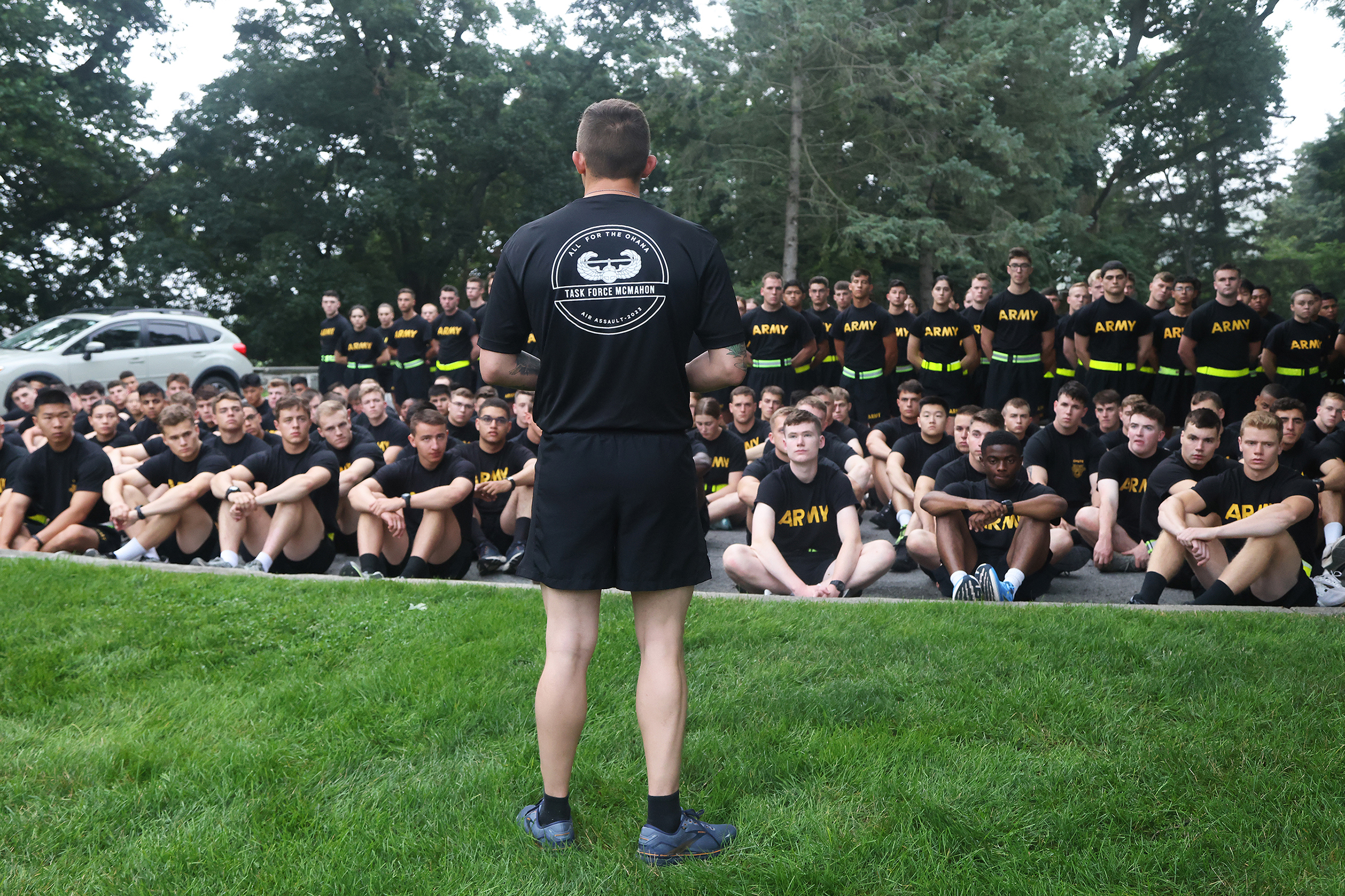 During this summer’s air assault detail, much like the other West Point summer details such as Cadet Field Training, it is named after a graduate who died in the recent era of the Global War on Terrorism. This year’s air assault detail is named Task Force McMahon after Class of 2025 Cadet Dennis Richard “Ricky” McMahon’s dad, Lt. Col. Michael Jerome McMahon, a 1985 U.S. Military Academy graduate, who died in a plane crash in Bamiyan, Afghanistan, in 2004.  McMahon, a Systems and Decision Sciences major, is 