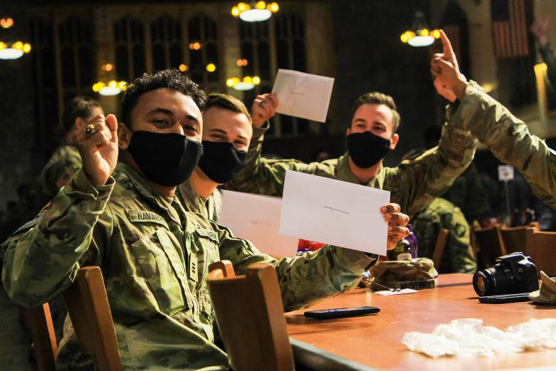 It was the moment of truth for the U.S. Military Academy Class of 2021 cadets awaiting the order to open their envelopes and find out which branch they have been placed in Dec. 2 at Washington Hall. After enduring a three-and-a-half year academic journey, coupled with military training, the cadets discovered moments later what branch they became a part of.   