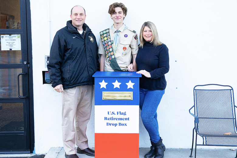 Luke Haley with his dad, Chad, and Mom, Deb, at the location at Building 625 on Washington Road. 		    Courtesy Photo