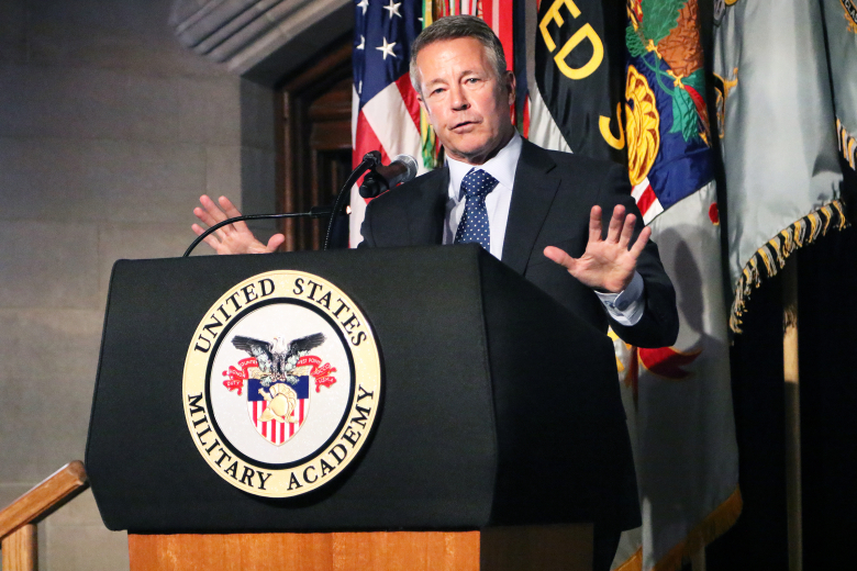 It is a rite of passage for Firsties to mark hitting their final 100 days at the U.S. Military Academy with a break to celebrate their exploits during 100th Night Weekend. The cadets of the Class of 2023 enjoyed their moment Saturday with the annual banquet and 100th Night Show. The evening’s guest speaker was retired Gen. Austin Scott Miller, a 1983 USMA graduate who last commanded all U.S. and NATO forces in Afghanistan in 2021 before his retirement.    (Photo by Eric S. Bartelt/PV)