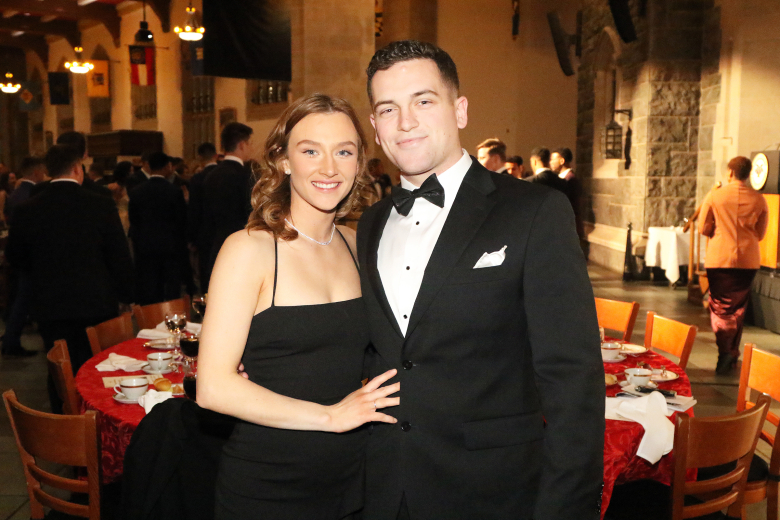 It is a rite of passage for Firsties to mark hitting their final 100 days at the U.S. Military Academy with a break to celebrate their exploits during 100th Night Weekend. The cadets of the Class of 2023 enjoyed their moment Saturday with the annual banquet and 100th Night Show. The evening’s guest speaker was retired Gen. Austin Scott Miller, a 1983 USMA graduate who last commanded all U.S. and NATO forces in Afghanistan in 2021 before his retirement.    (Photo by Eric S. Bartelt/PV)