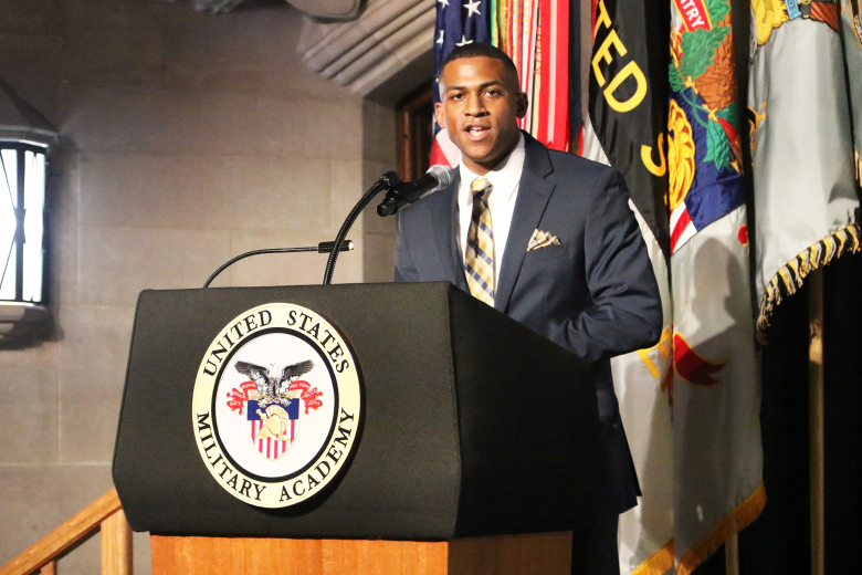 It is a rite of passage for Firsties to mark hitting their final 100 days at the U.S. Military Academy with a break to celebrate their exploits during 100th Night Weekend. The cadets of the Class of 2023 enjoyed their moment Saturday with the annual banquet and 100th Night Show. The evening’s guest speaker was retired Gen. Austin Scott Miller, a 1983 USMA graduate who last commanded all U.S. and NATO forces in Afghanistan in 2021 before his retirement.    (Photo by Eric S. Bartelt/PV)