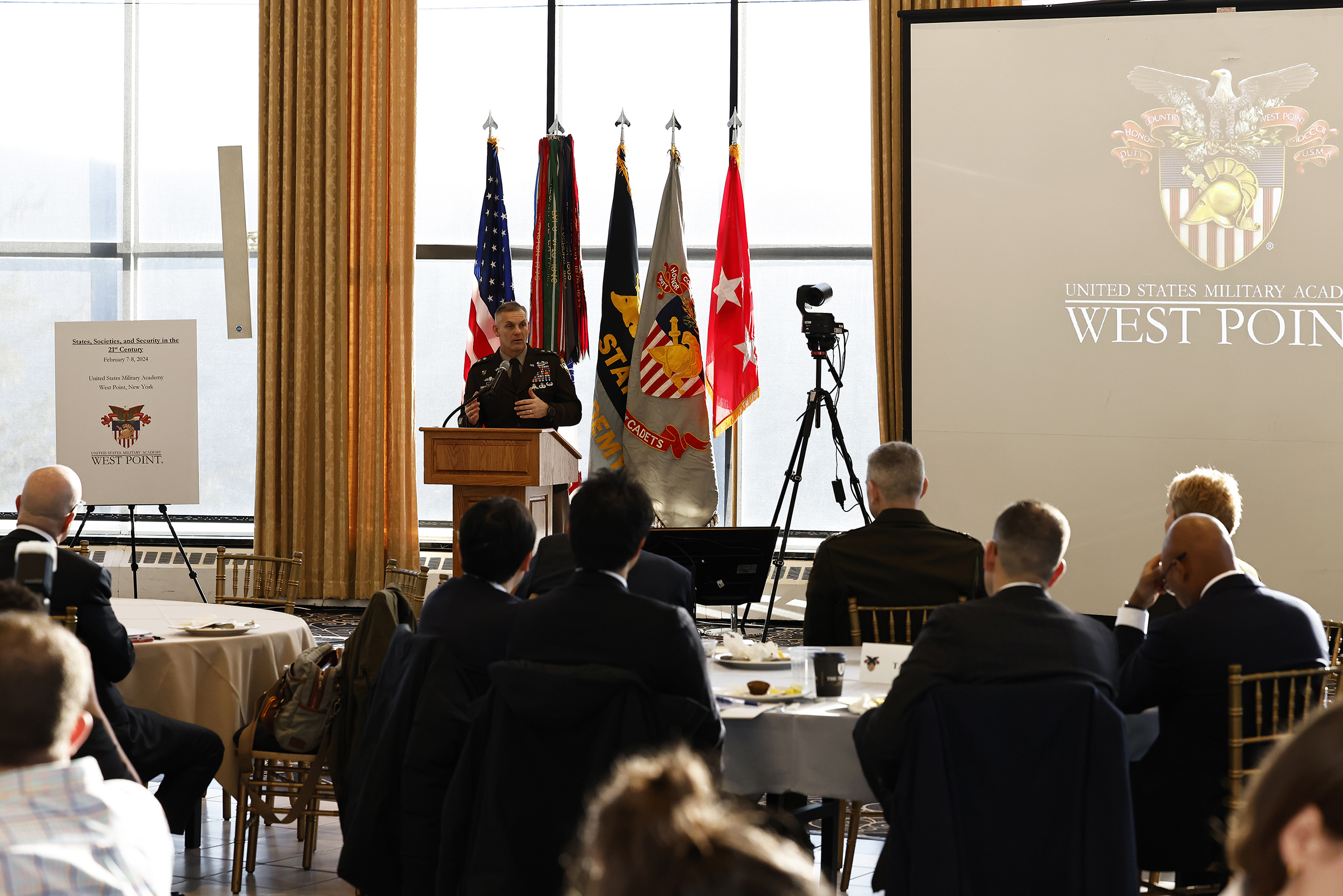 The Department of Social Sciences hosted its third annual International Security Seminar with the theme “States, Societies and Security in the 21st Century,” Feb. 7-8 at various locations at the U.S. Military Academy. The emphasis behind the event is to bring partners and allies together to West Point and discuss dealing with global rivals and deliberate on talking points during panel discussions.  (Photo by Eric S. Bartelt/USMA PAO)
