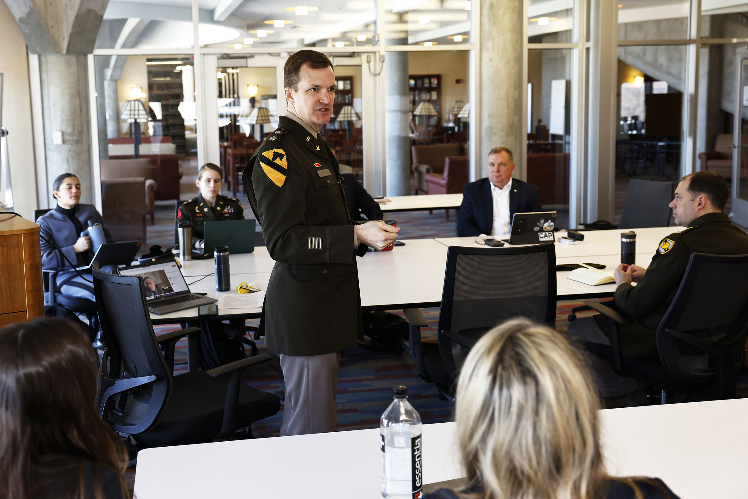 The Department of Social Sciences hosted its third annual International Security Seminar with the theme “States, Societies and Security in the 21st Century,” Feb. 7-8 at various locations at the U.S. Military Academy. The emphasis behind the event is to bring partners and allies together to West Point and discuss dealing with global rivals and deliberate on talking points during panel discussions.  (Photo by Eric S. Bartelt/USMA PAO)