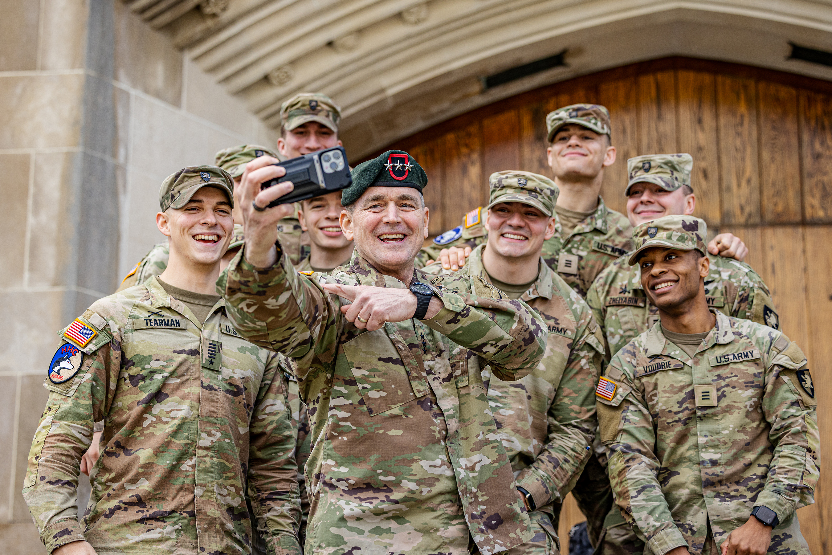 The U.S. Military Academy welcomed Lt. Gen. Braga (USMA Class of 1991) and Command Sgt. Maj. JoAnn Naumann, the Commanding General and Command Sgt. Maj. of the U.S. Army Special Operations Command (USASOC) at Fort Liberty, North Carolina. Both embarked on a collaborative journey from Feb. 7-9 at the U.S. Military Academy. Their visit, spanning various engagements with cadets, staff and faculty, underscored the essence of leadership, innovation and academic-practitioner collaboration. (Photo by Jorge Garcia/
