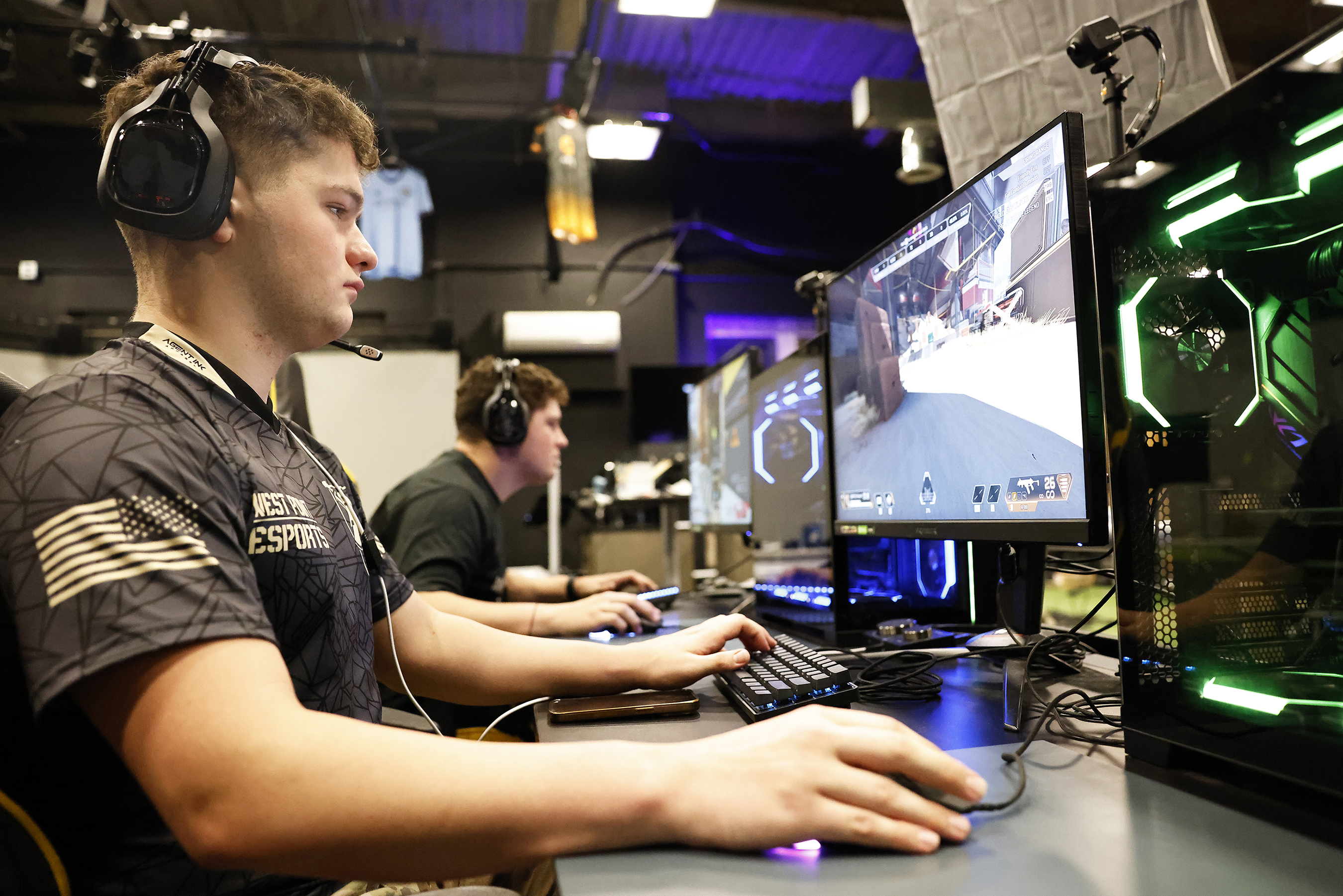 Gavin and Jackson Rice compete for the Army West Point Esports team and with the Apex Legends squad. (Photo by Eric S. Bartelt/USMA PAO) 